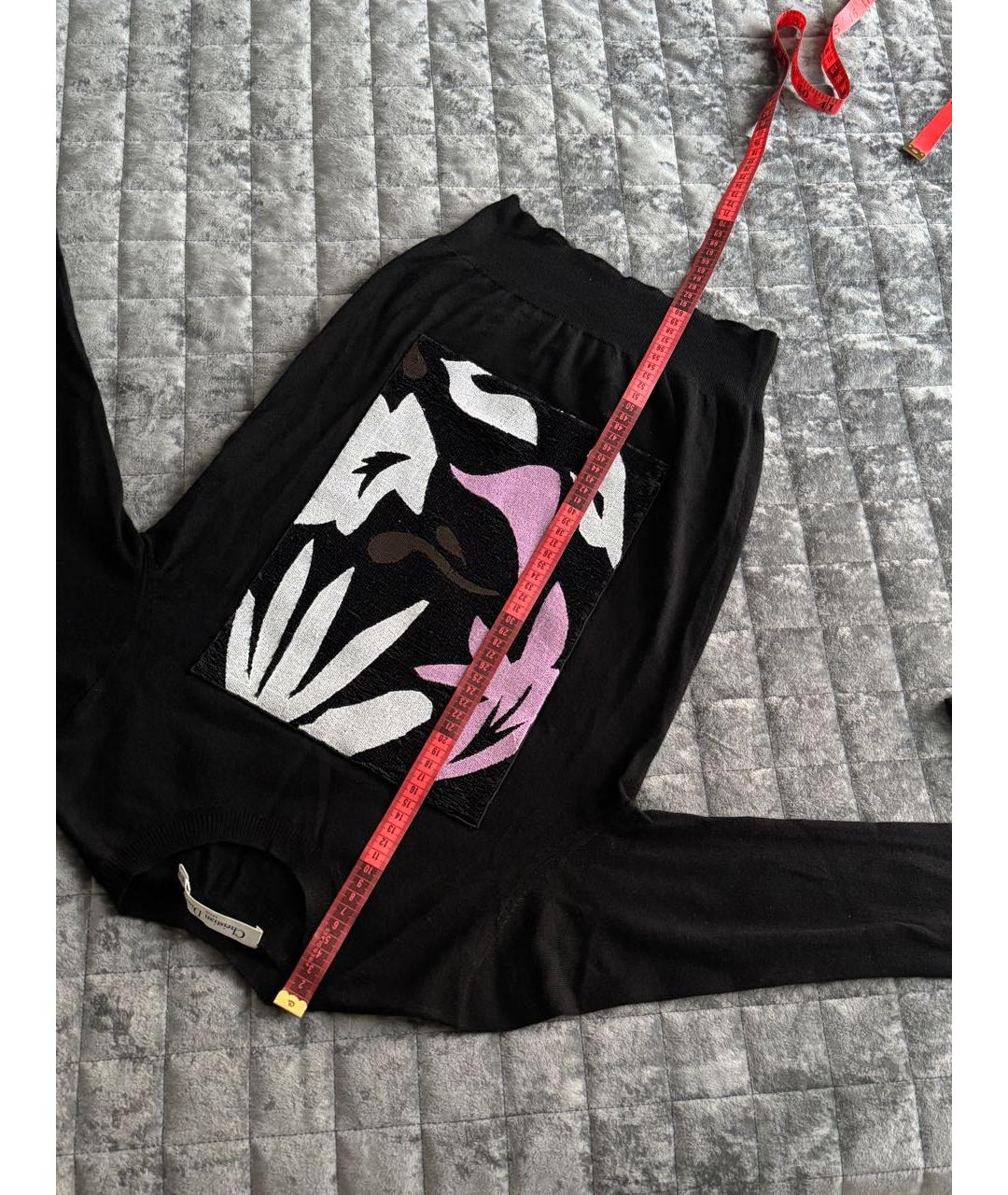 CHRISTIAN DIOR Черный кашемировый джемпер / свитер, фото 8