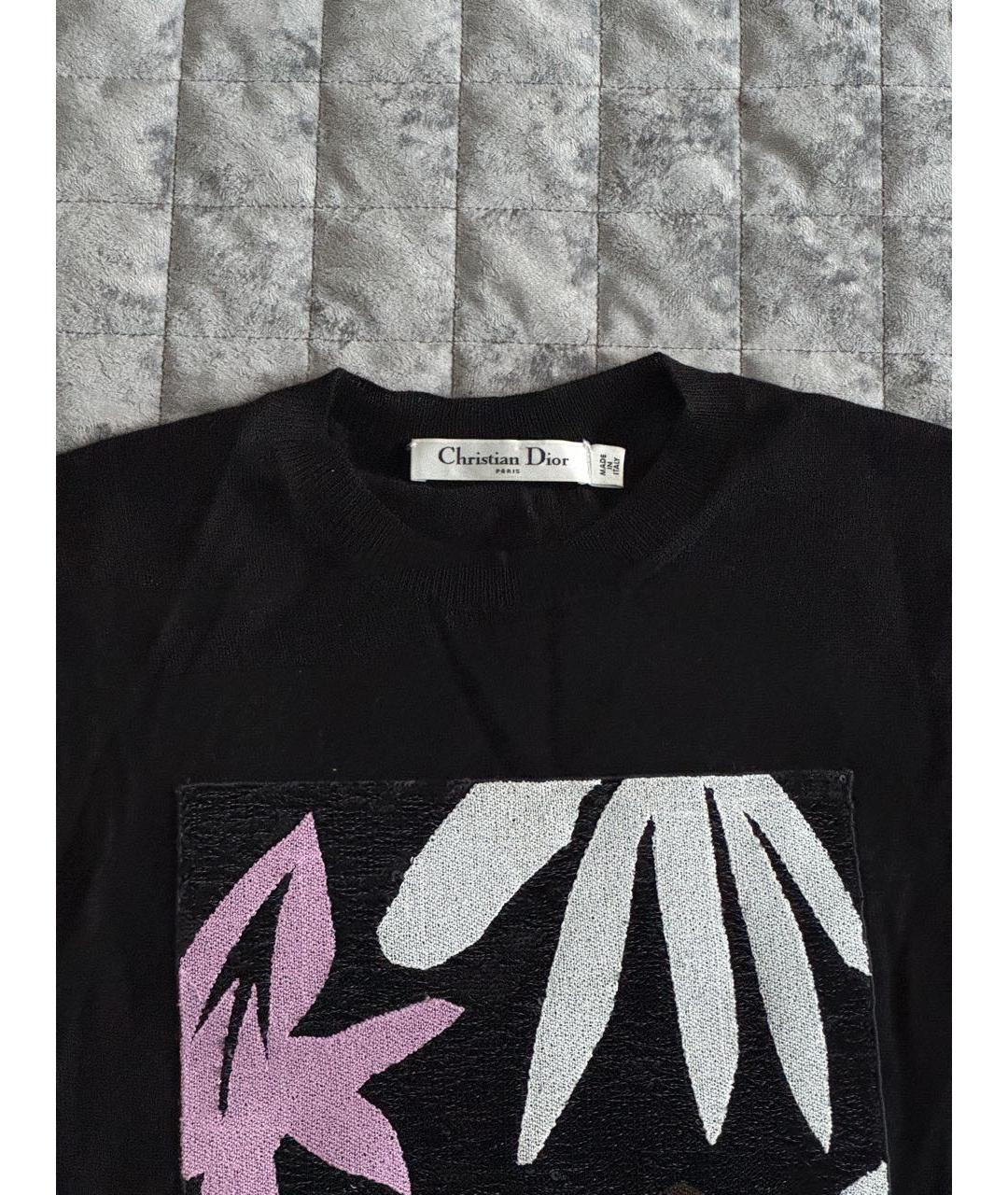 CHRISTIAN DIOR Черный кашемировый джемпер / свитер, фото 2