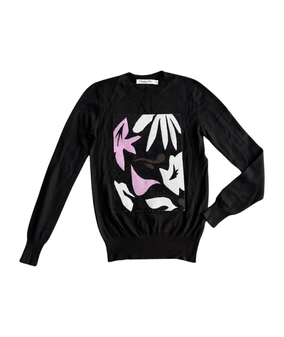 CHRISTIAN DIOR Черный кашемировый джемпер / свитер, фото 1