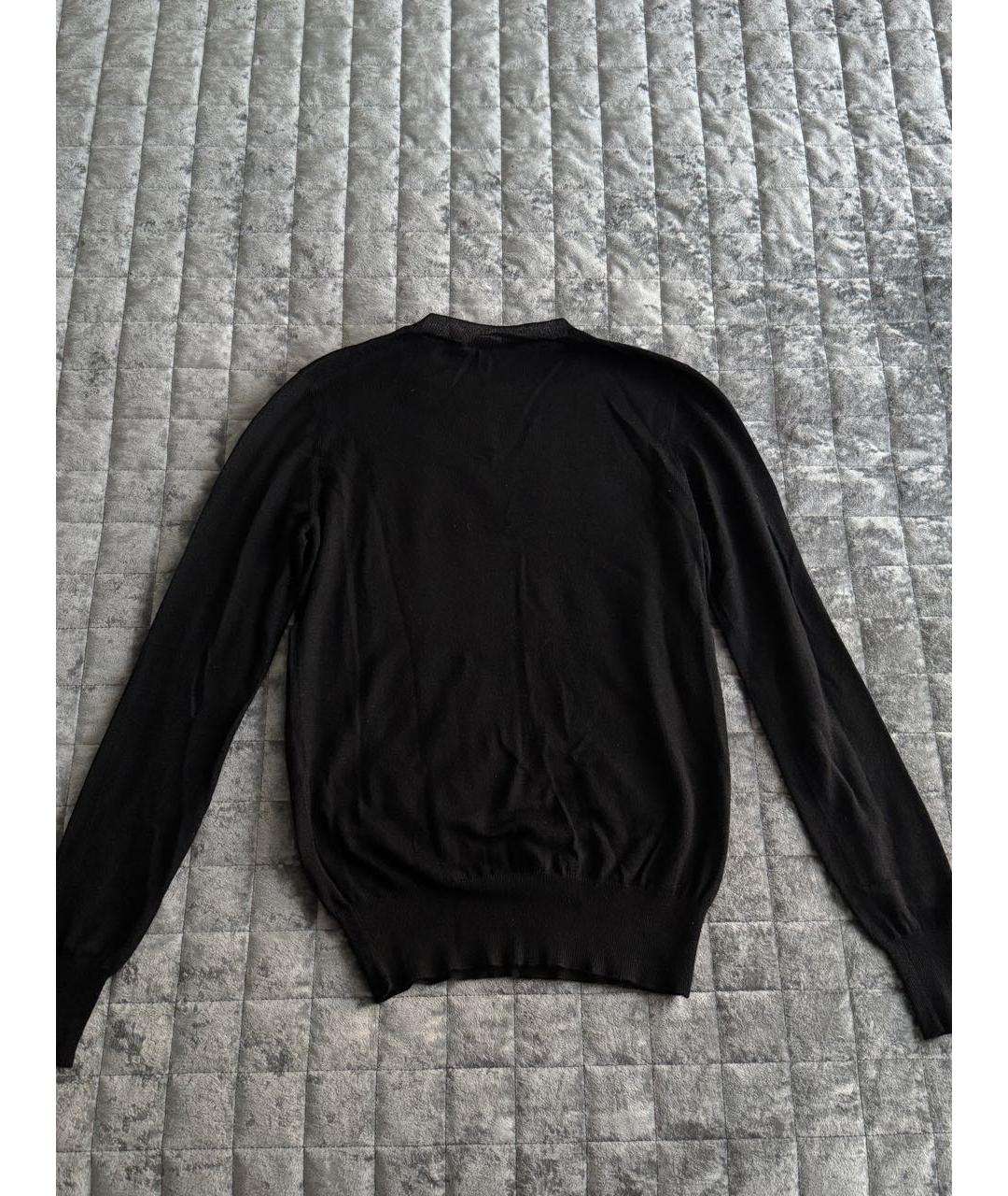 CHRISTIAN DIOR Черный кашемировый джемпер / свитер, фото 6