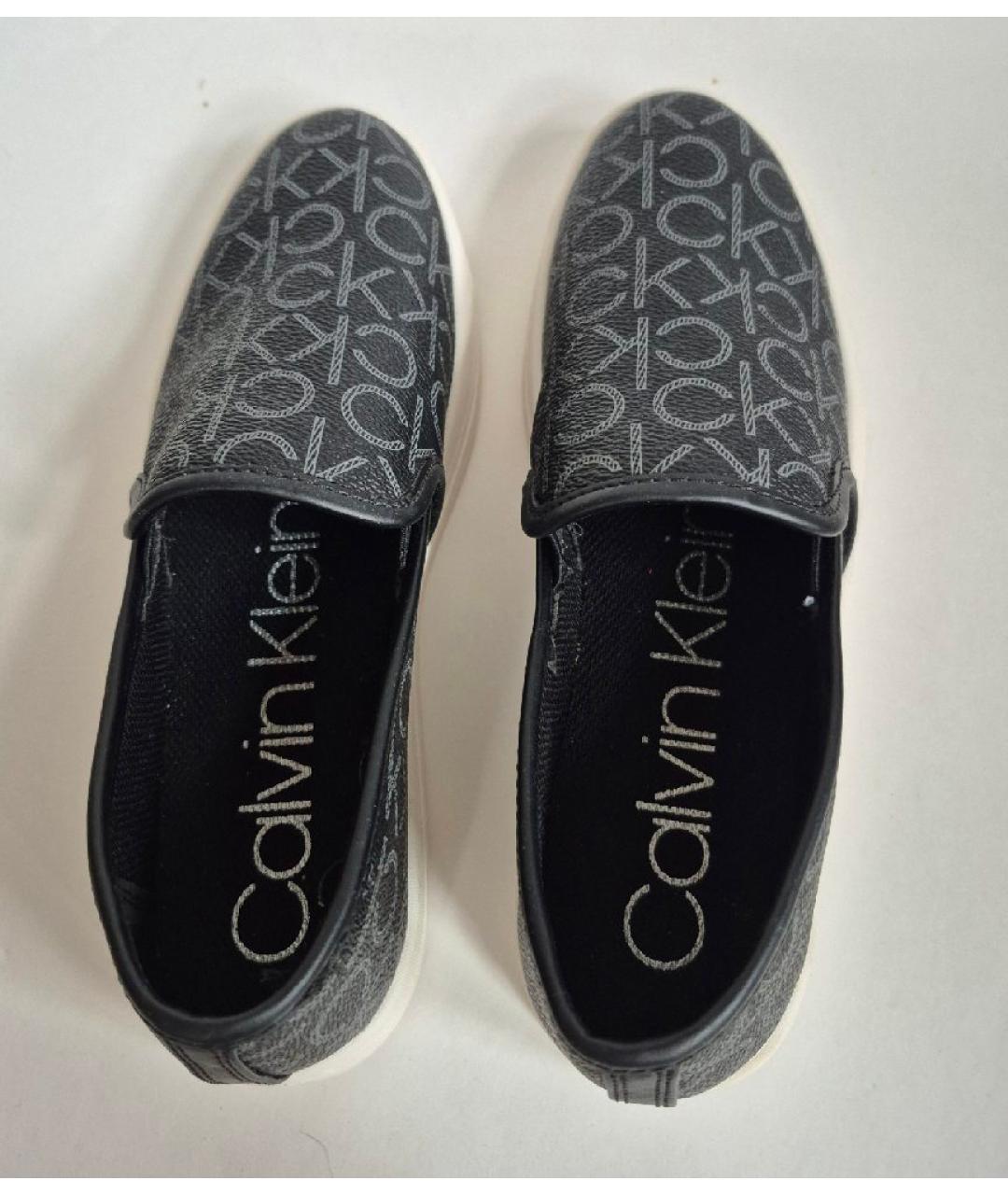 CALVIN KLEIN Антрацитовые слипоны, фото 3