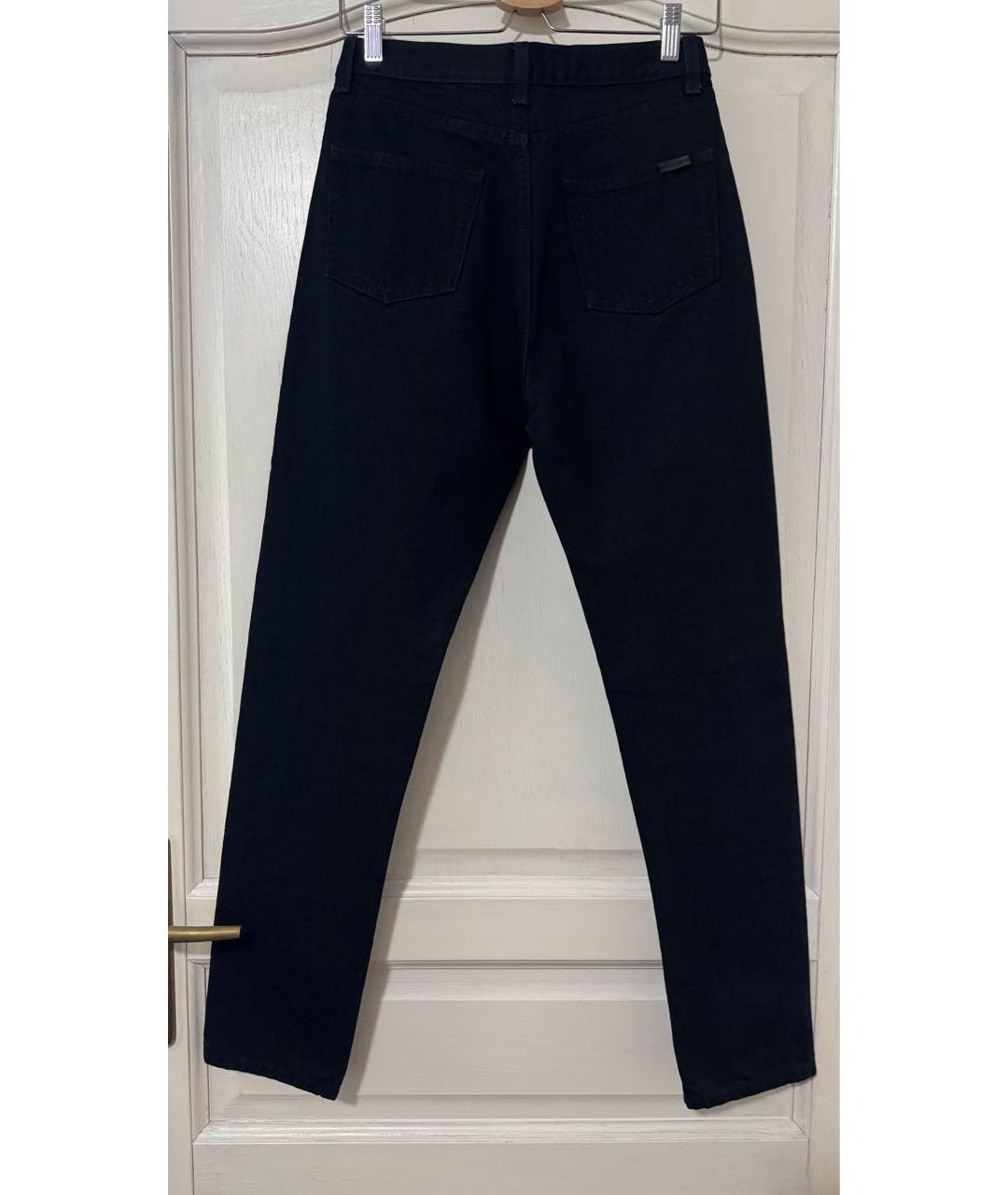 SAINT LAURENT Черные хлопковые джинсы слим, фото 2