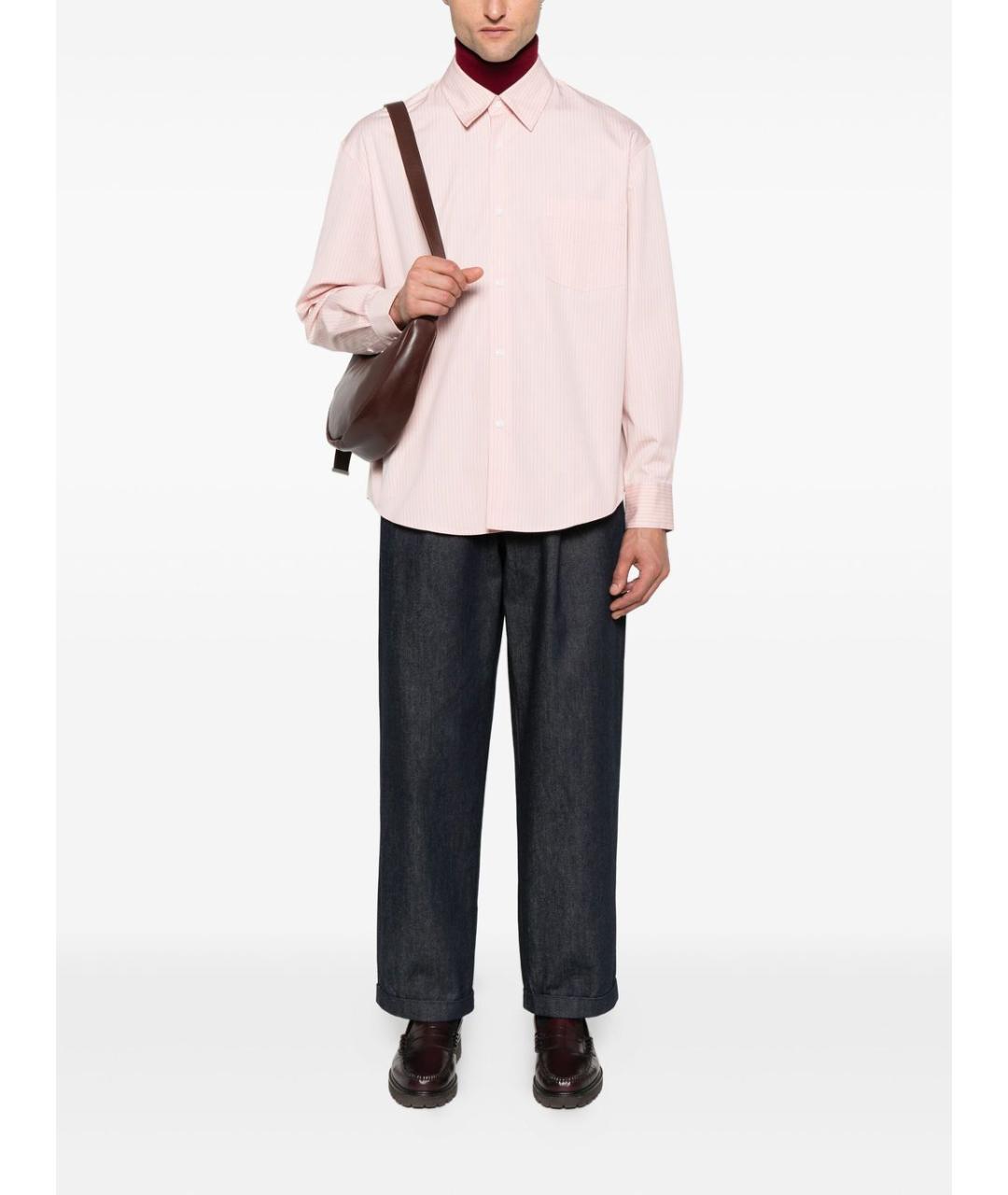 SANDRO Розовая хлопковая классическая рубашка, фото 5