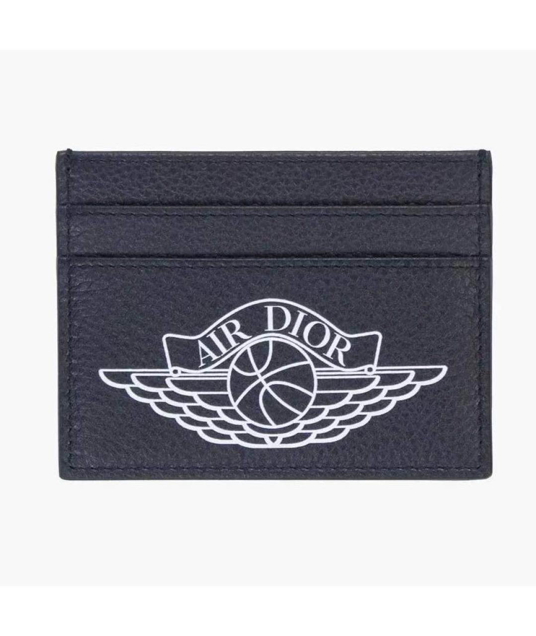 CHRISTIAN DIOR Темно-синий кожаный кардхолдер, фото 2