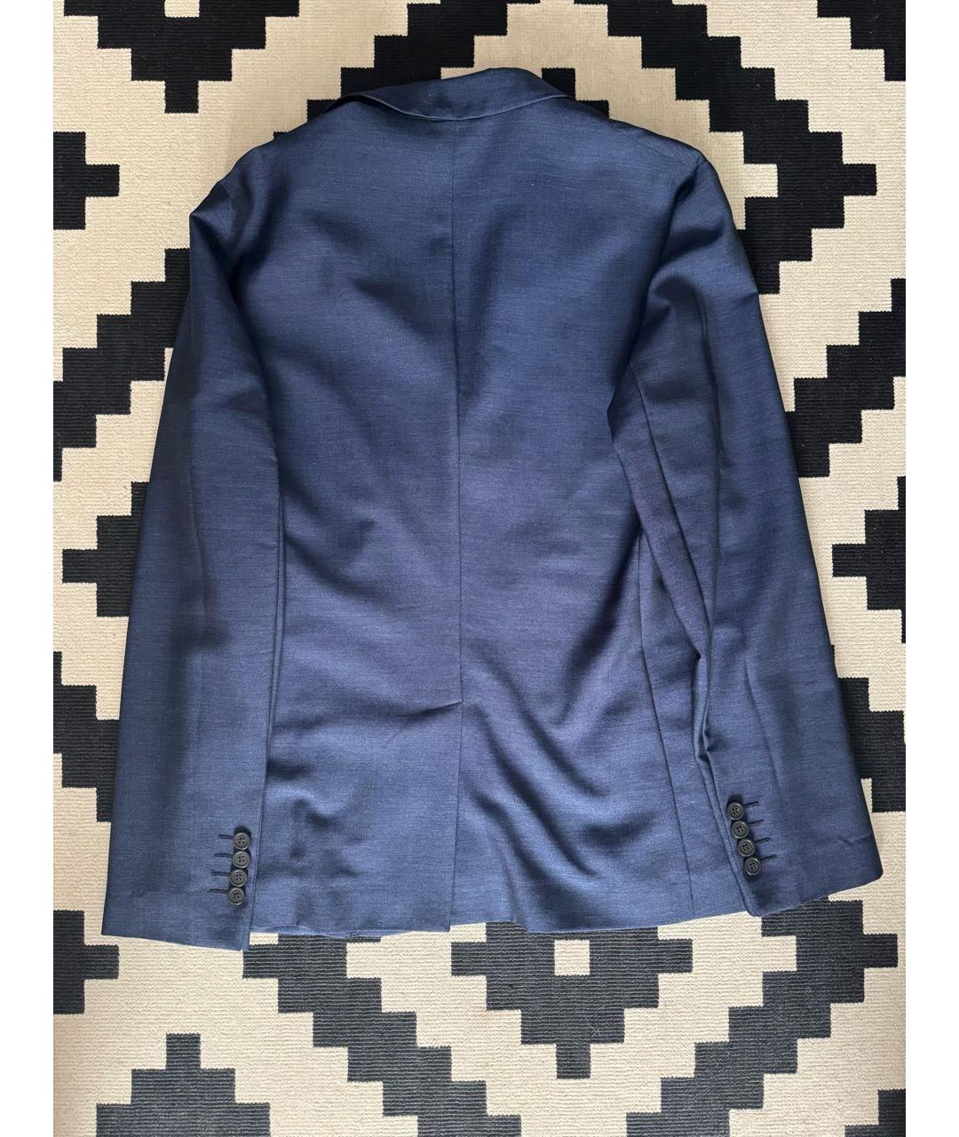 EMPORIO ARMANI Темно-синий шерстяной пиджак, фото 6