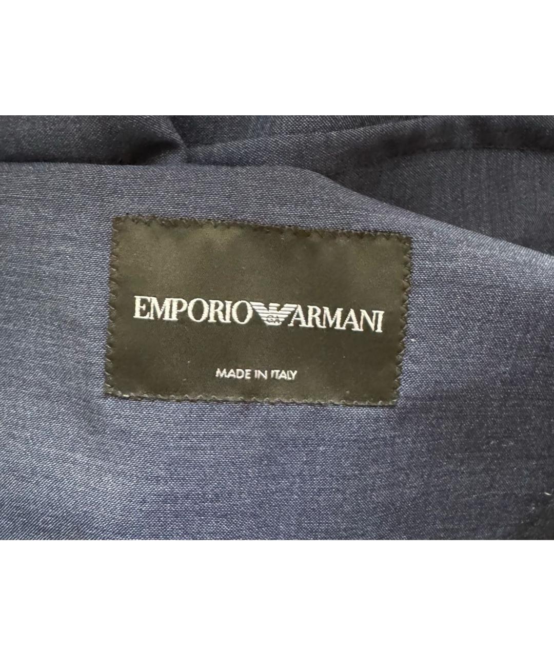 EMPORIO ARMANI Темно-синий шерстяной пиджак, фото 7