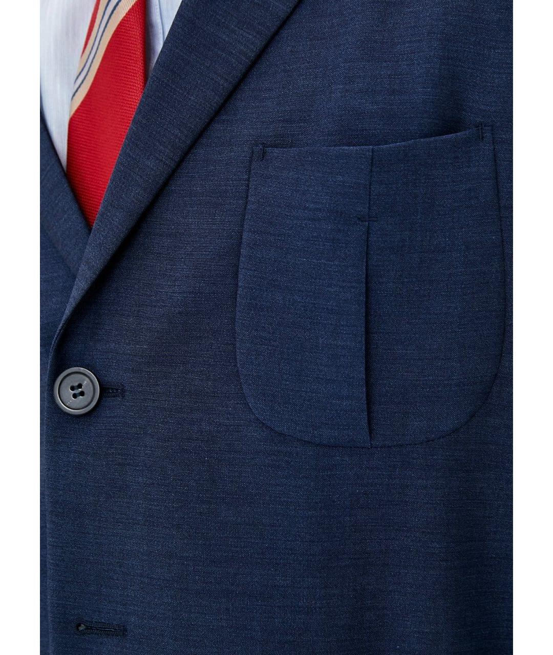 EMPORIO ARMANI Темно-синий шерстяной пиджак, фото 5