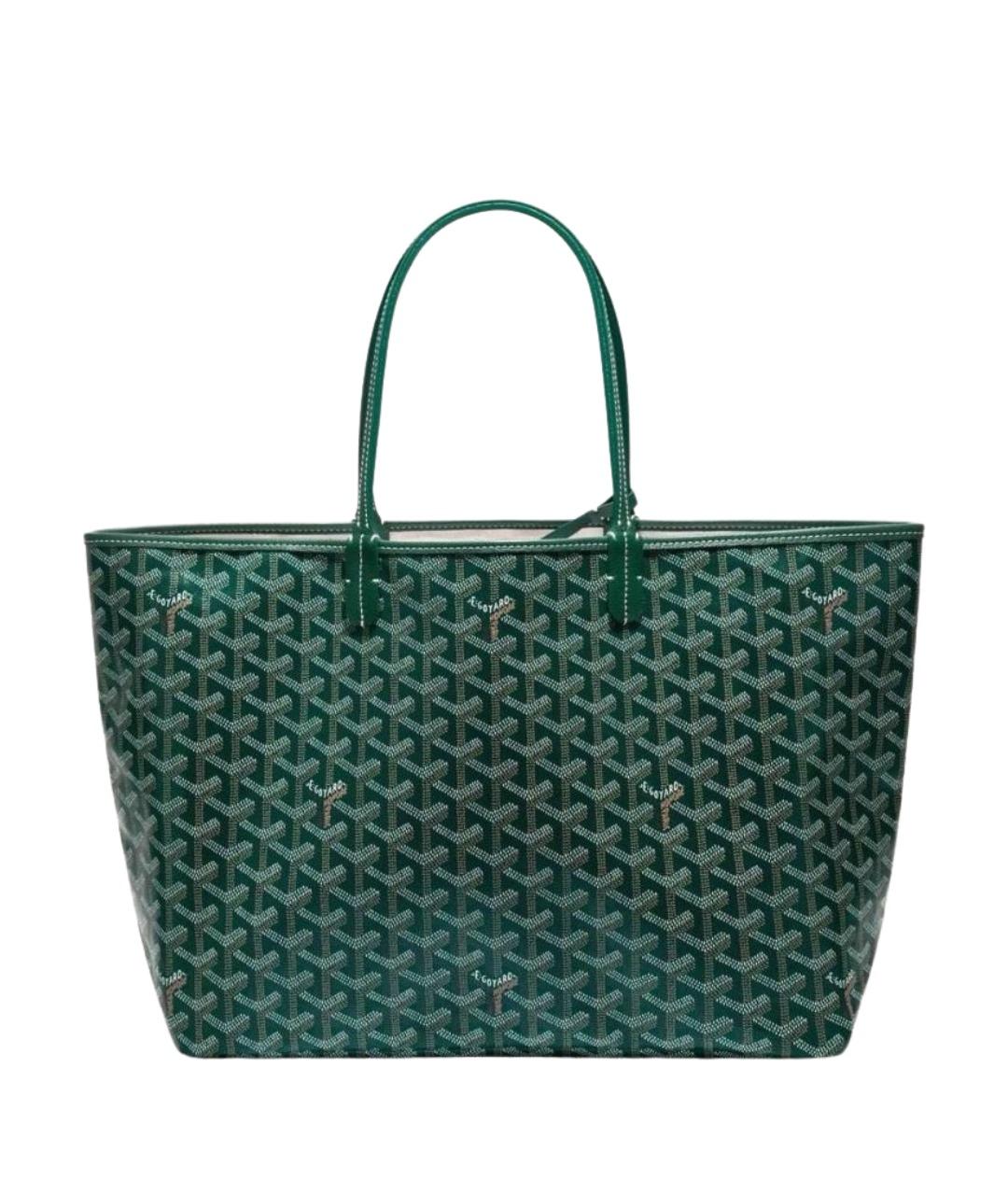 GOYARD Зеленая кожаная сумка тоут, фото 1