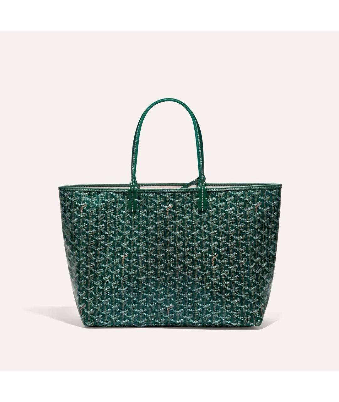 GOYARD Зеленая кожаная сумка тоут, фото 5