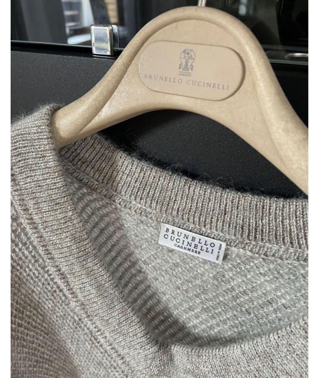 BRUNELLO CUCINELLI Серебрянный шерстяной джемпер / свитер, фото 3