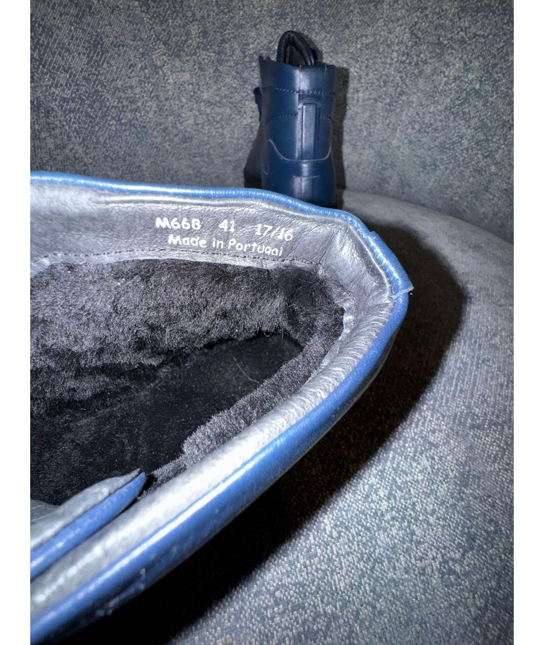 KENZO Темно-синие кожаные высокие ботинки, фото 5
