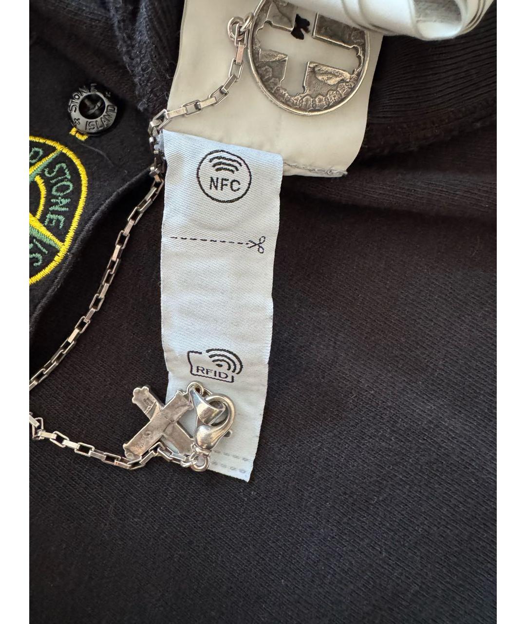 STONE ISLAND Черный хлопковый джемпер / свитер, фото 8