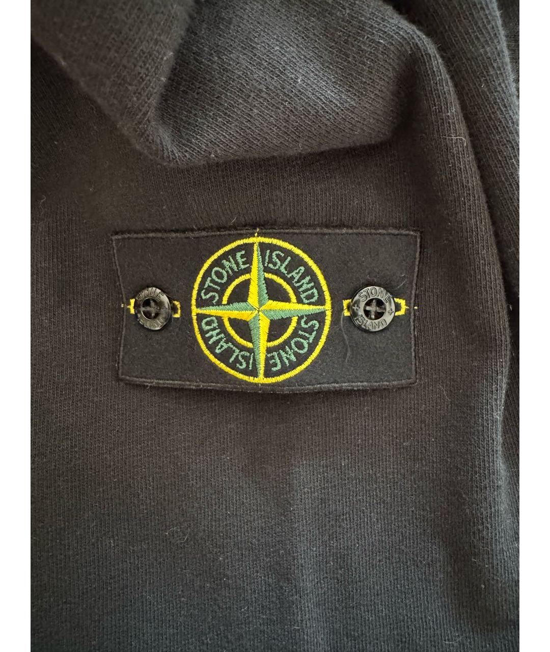 STONE ISLAND Черный хлопковый джемпер / свитер, фото 5