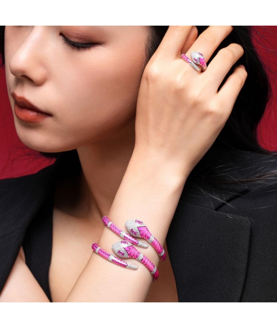 APM Monaco Розовый серебряный браслет, фото 2