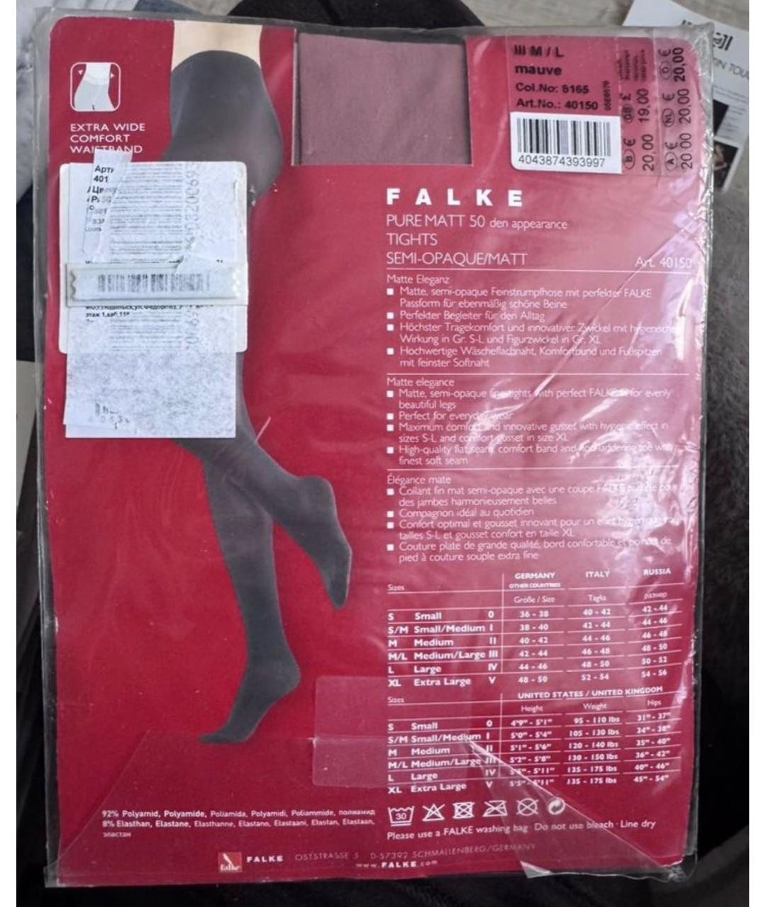 FALKE Бордовые носки, чулки и колготы, фото 2