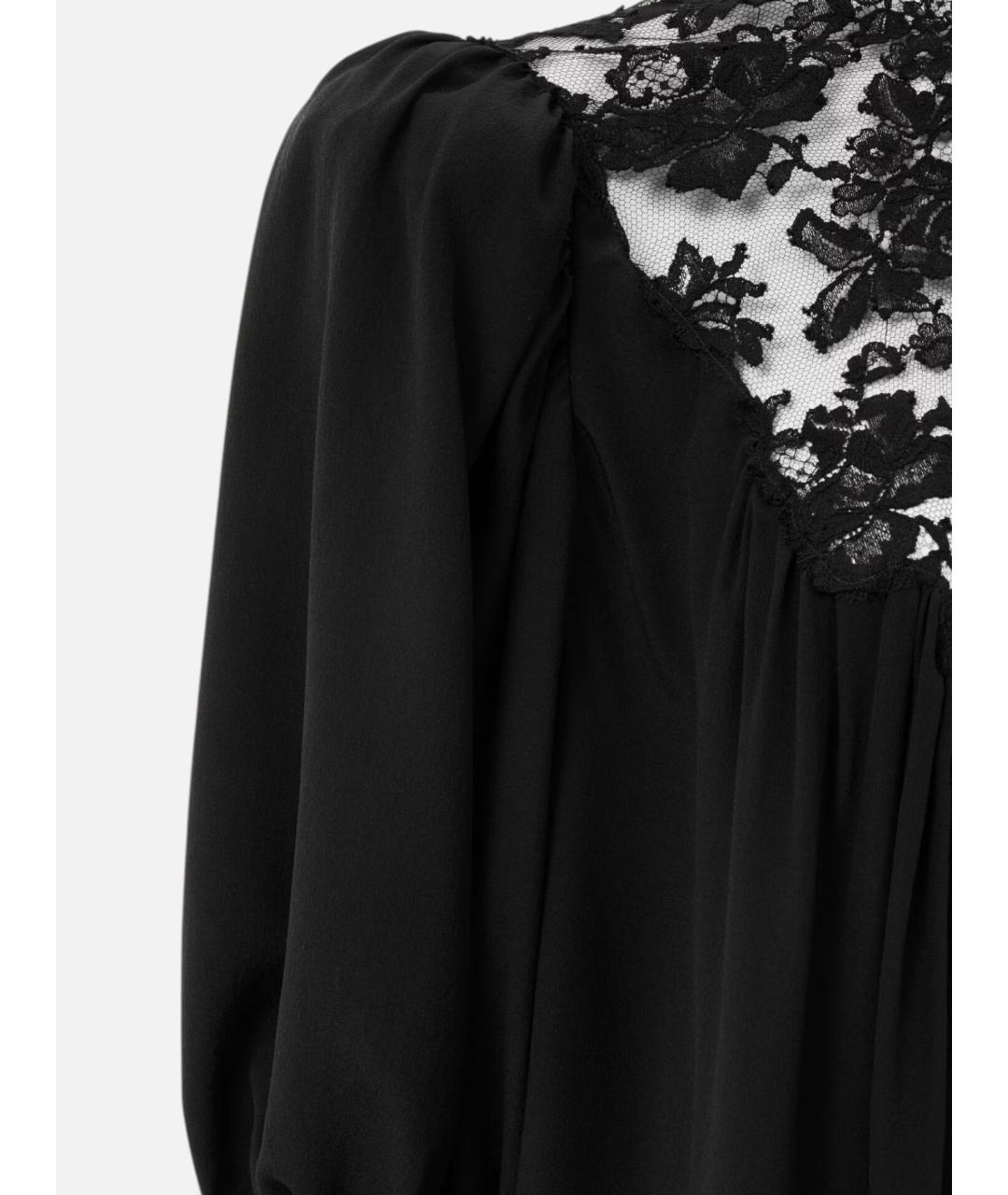CHLOE Черная шелковая блузы, фото 3