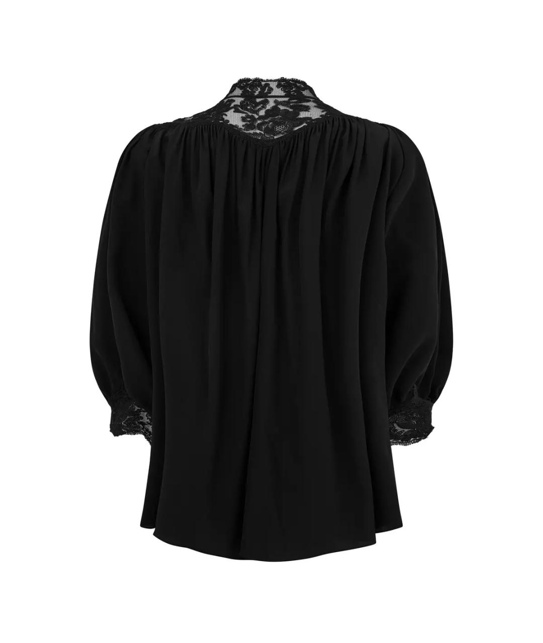 CHLOE Черная шелковая блузы, фото 2