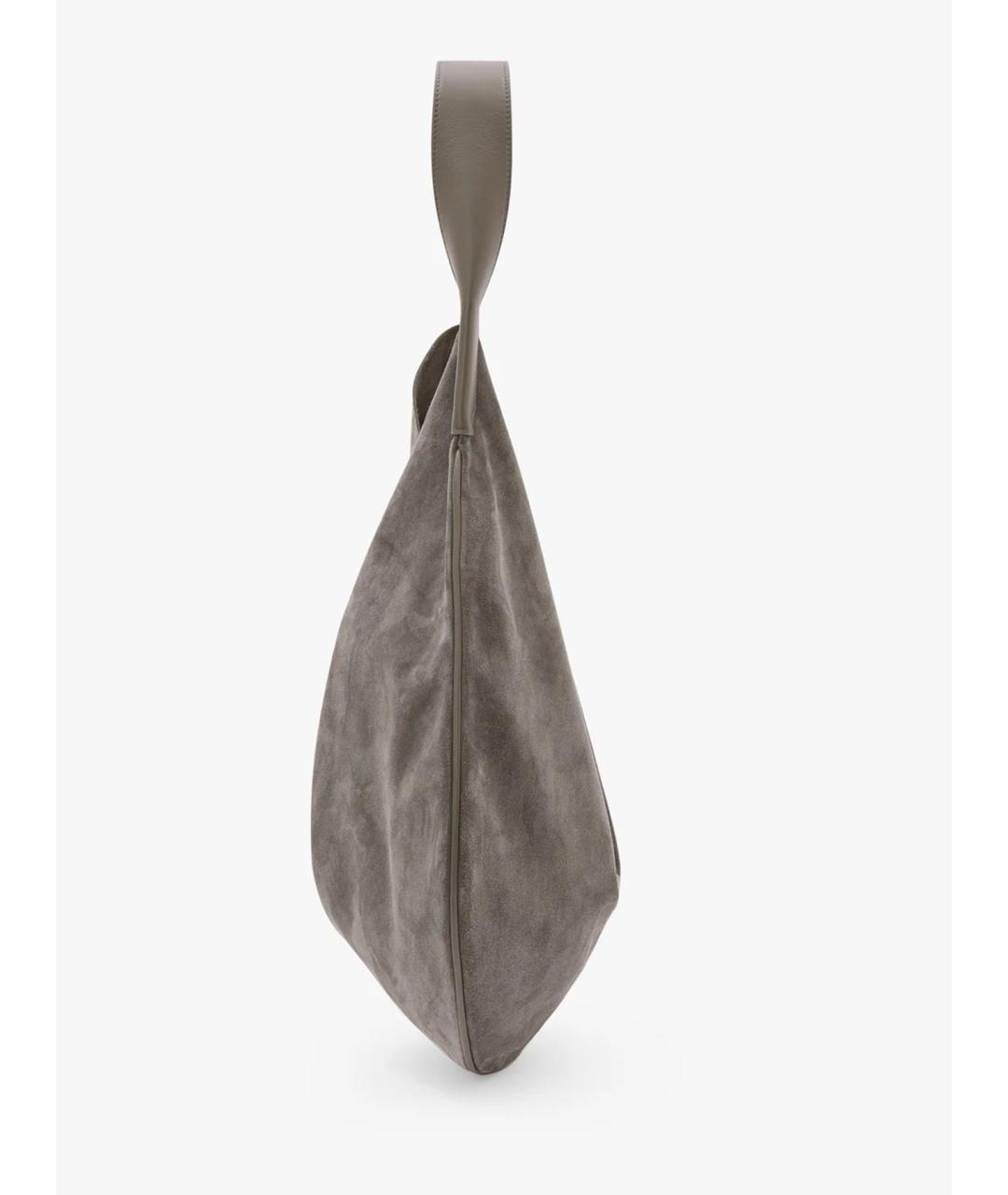 VICTORIA BECKHAM Серая замшевая сумка тоут, фото 3