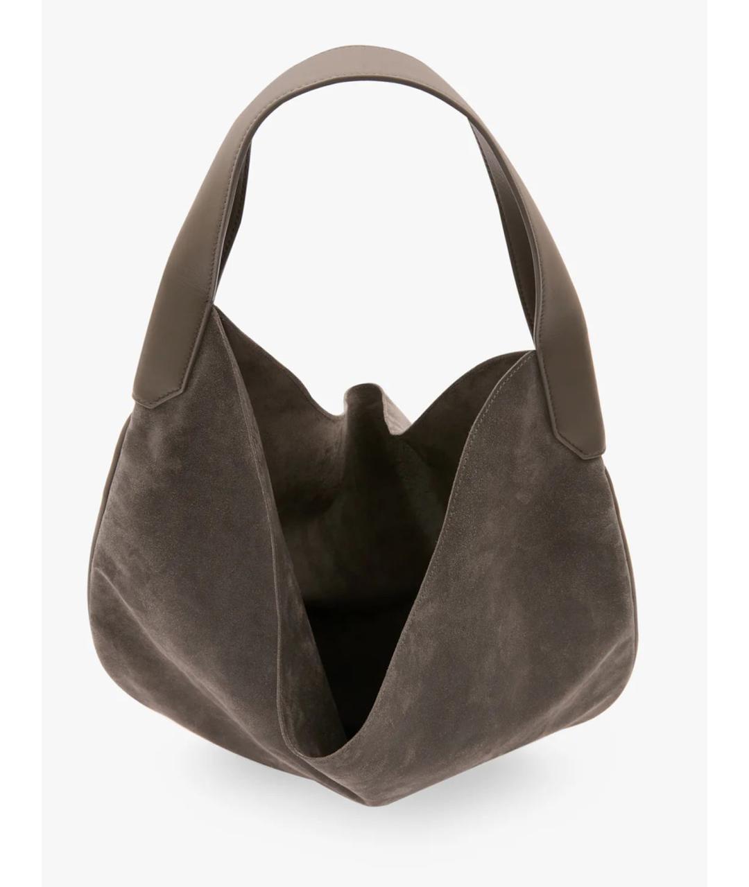 VICTORIA BECKHAM Серая замшевая сумка тоут, фото 4