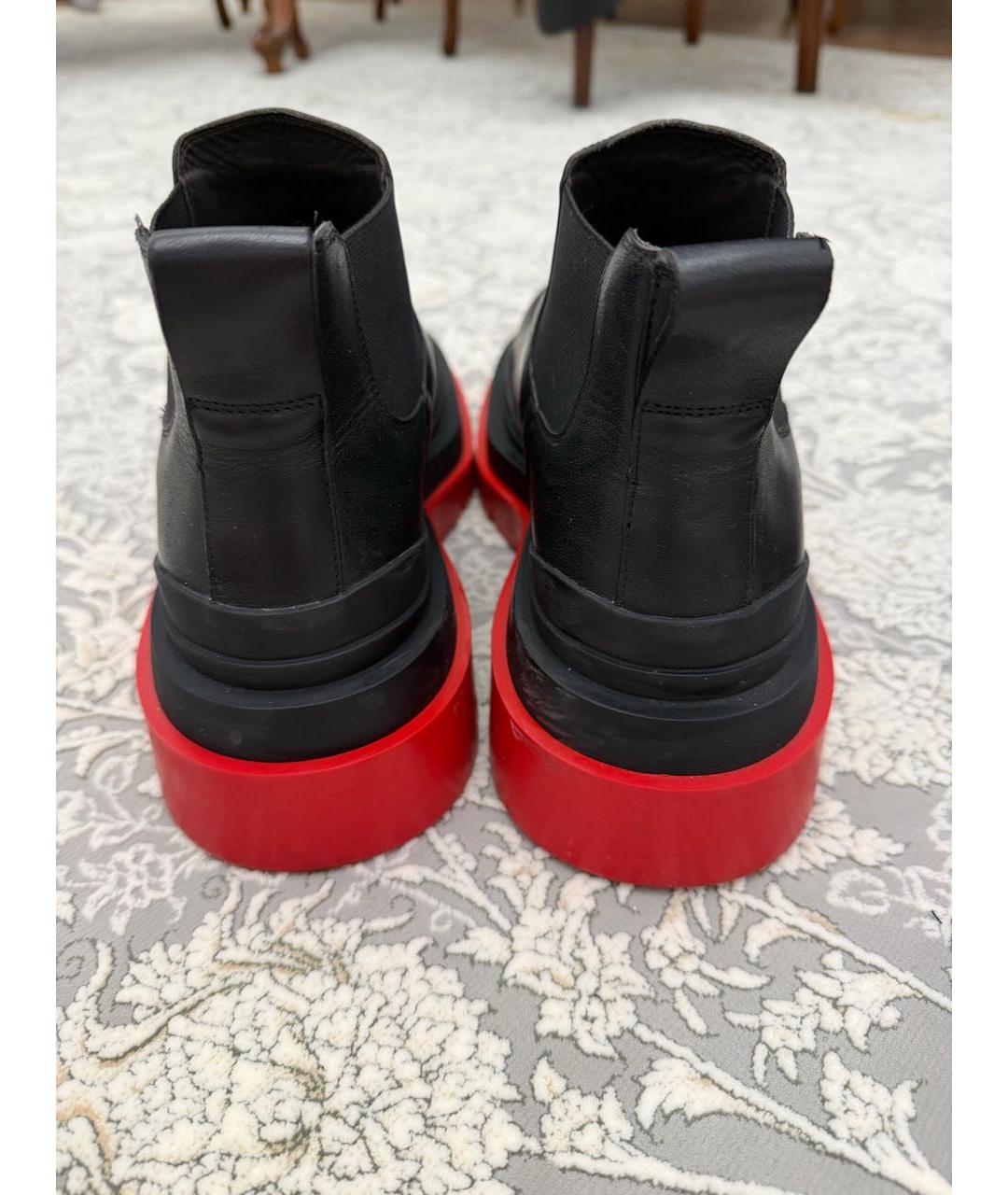 BOTTEGA VENETA Черные кожаные ботинки, фото 3