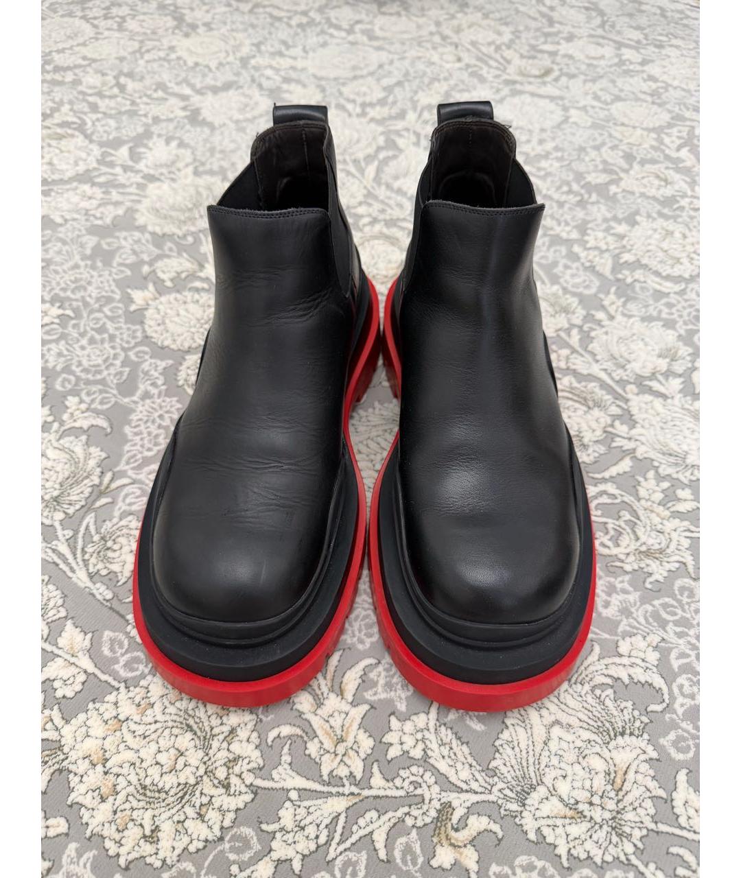 BOTTEGA VENETA Черные кожаные ботинки, фото 2