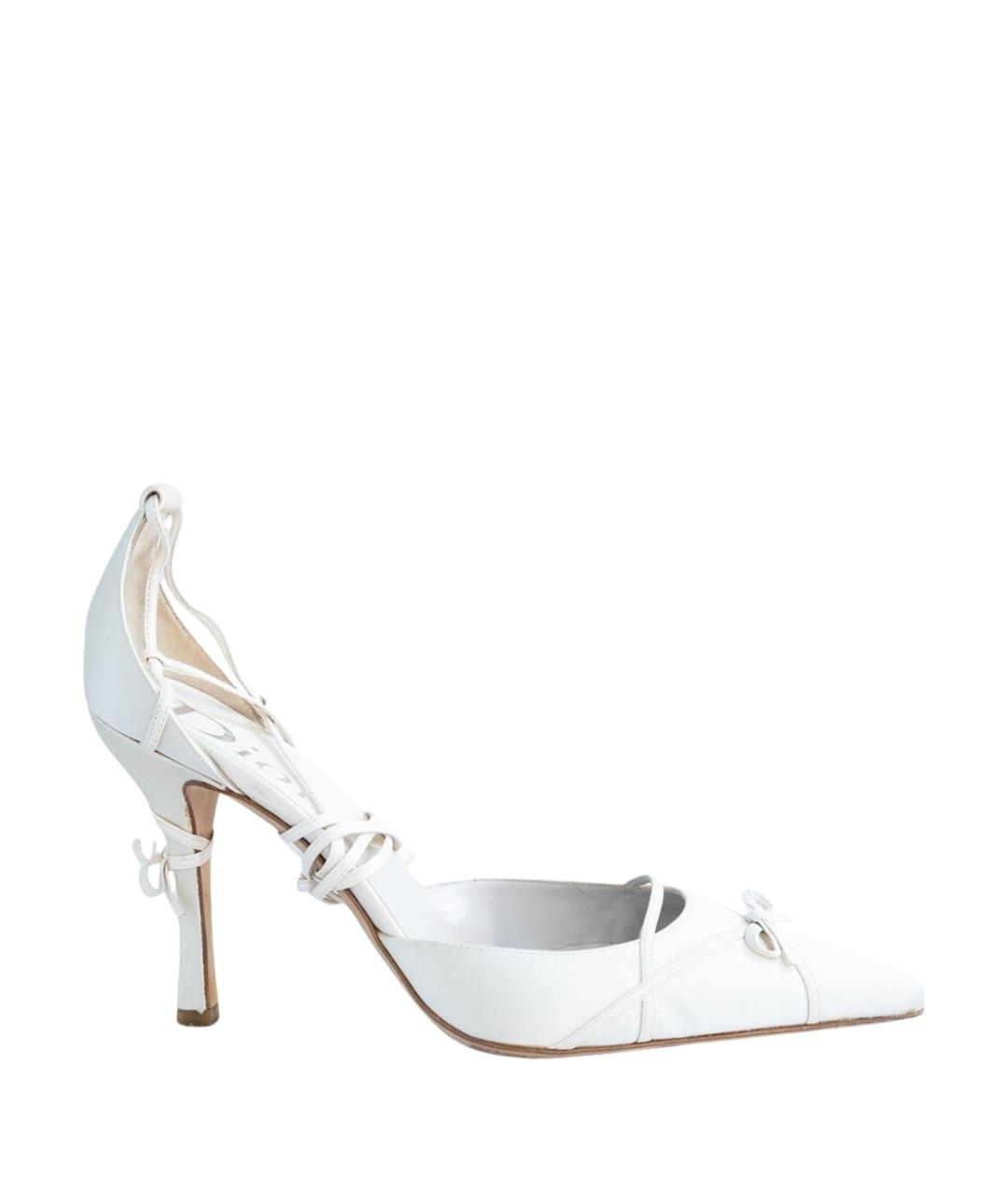 CHRISTIAN DIOR Белые текстильные туфли, фото 1