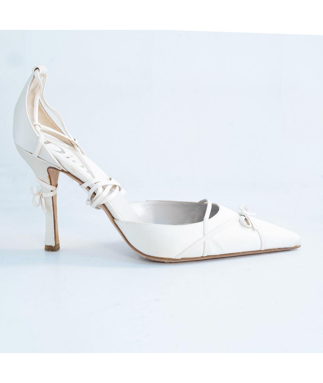 CHRISTIAN DIOR Белые текстильные туфли, фото 7