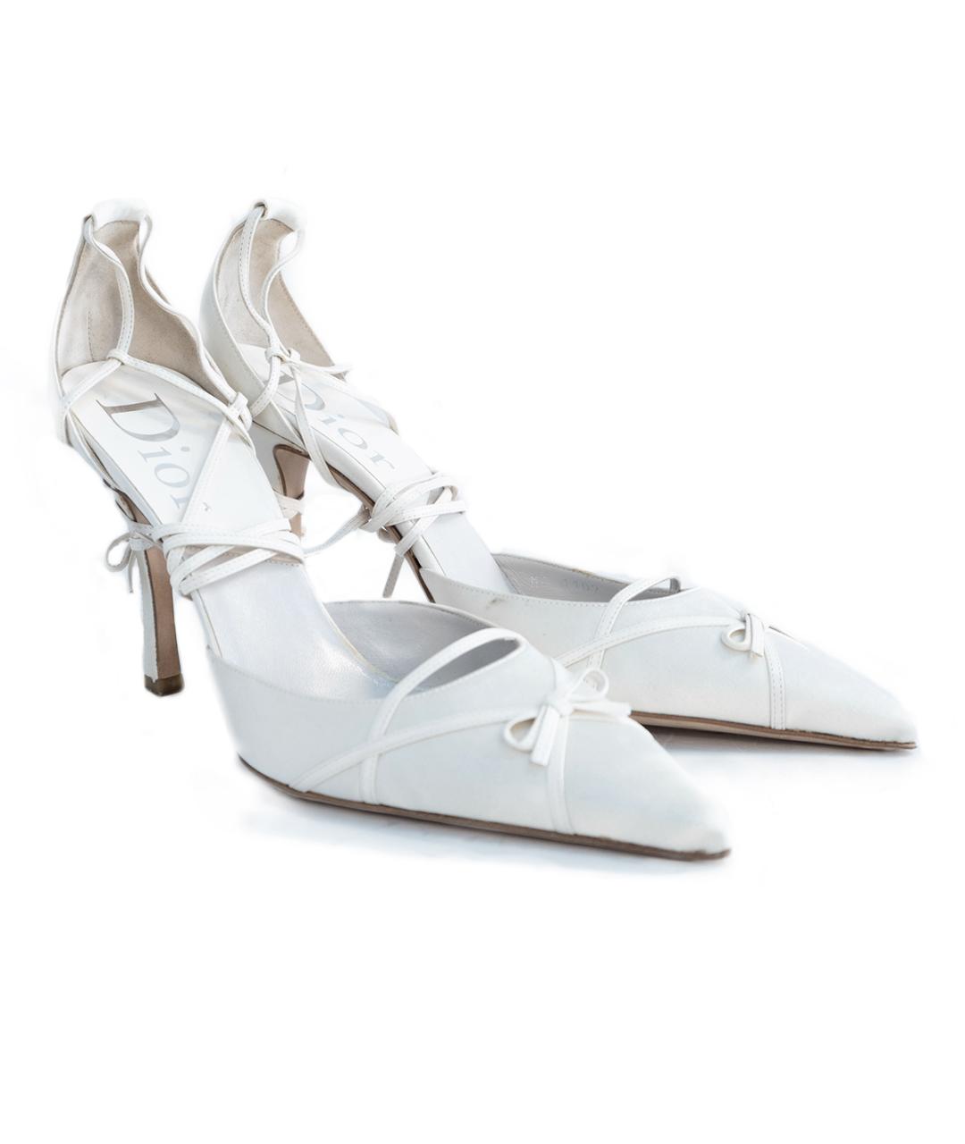 CHRISTIAN DIOR Белые текстильные туфли, фото 2