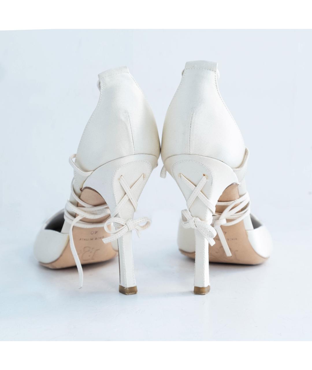 CHRISTIAN DIOR Белые текстильные туфли, фото 5