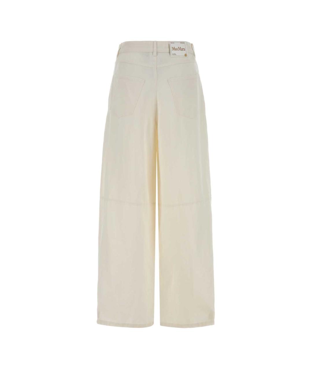 'S MAX MARA Белые прямые брюки, фото 2