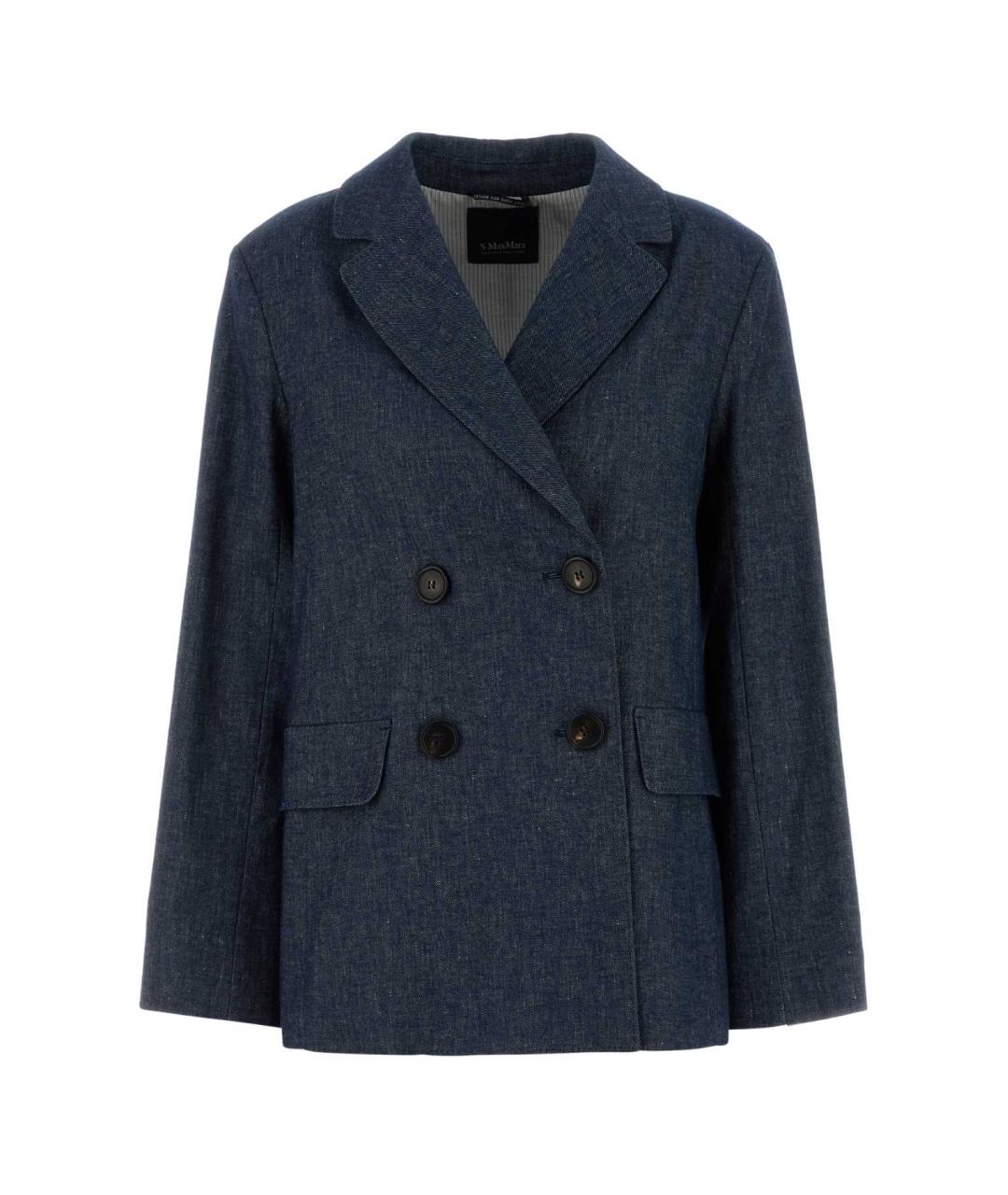 'S MAX MARA Синий хлопковый жакет/пиджак, фото 1