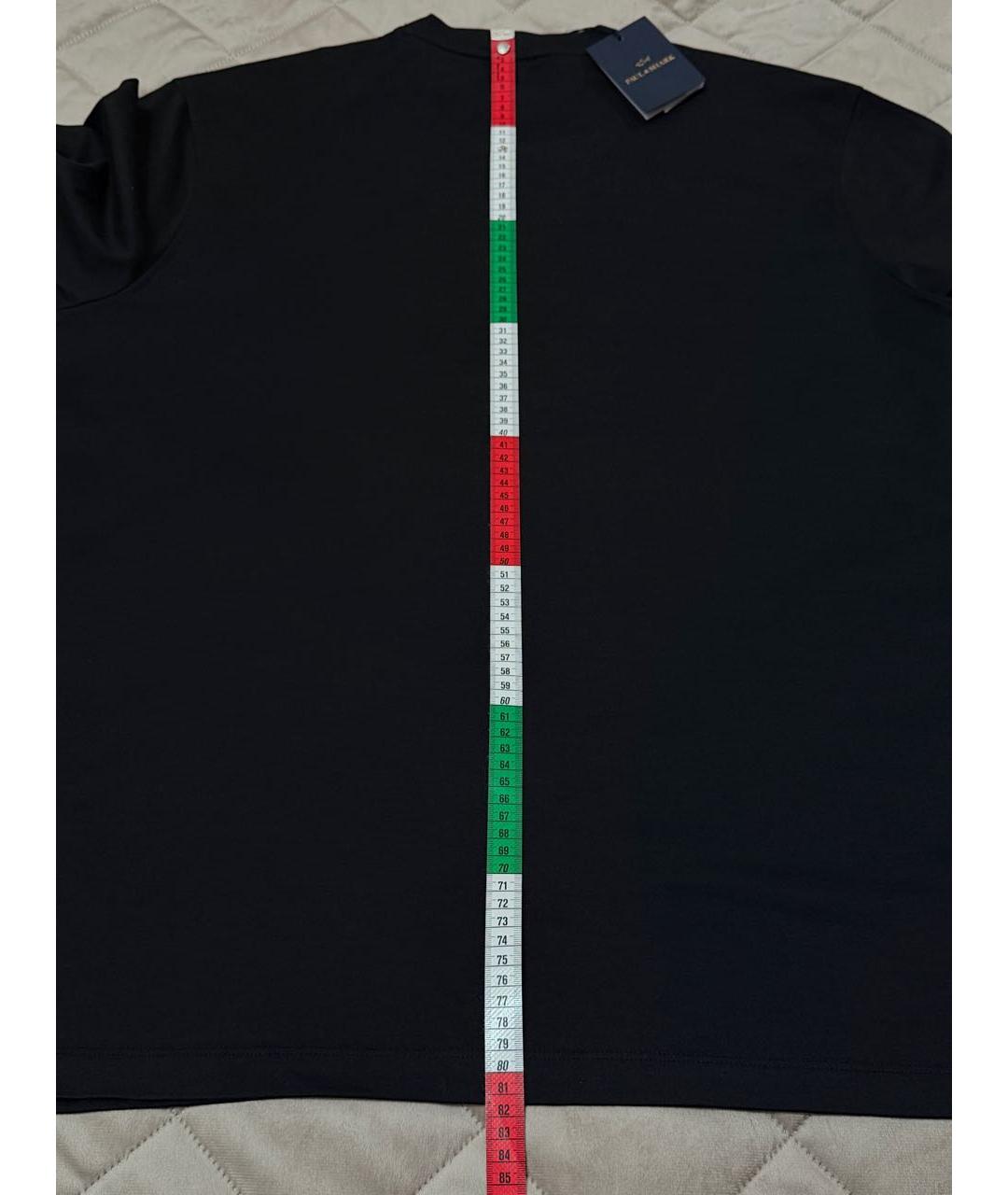 PAUL & SHARK Черная хлопковая футболка, фото 7