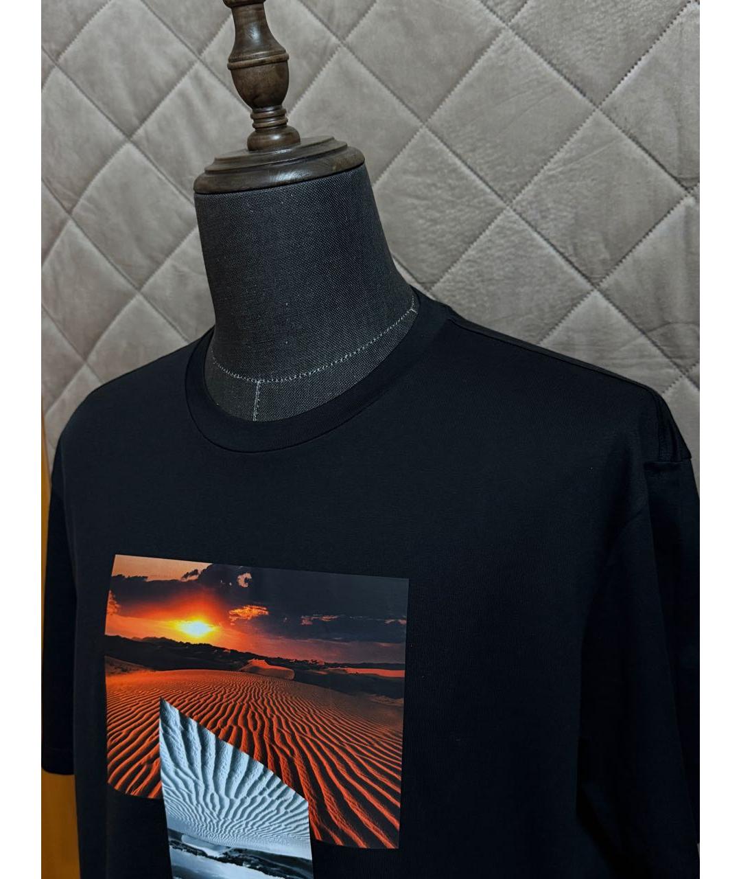 PAUL & SHARK Черная хлопковая футболка, фото 3