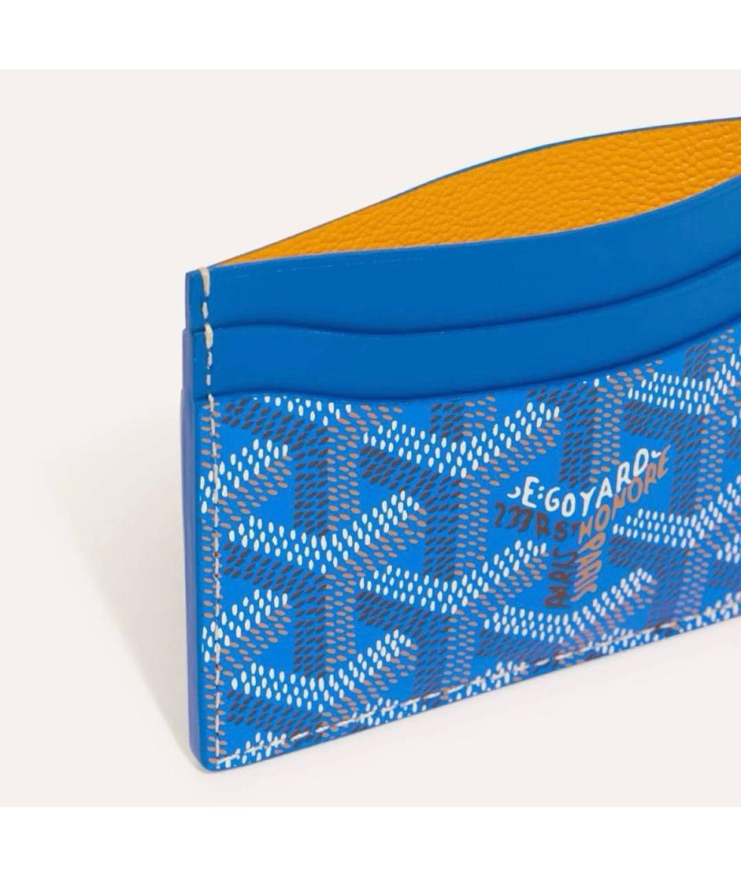 GOYARD Синий кожаный кардхолдер, фото 3