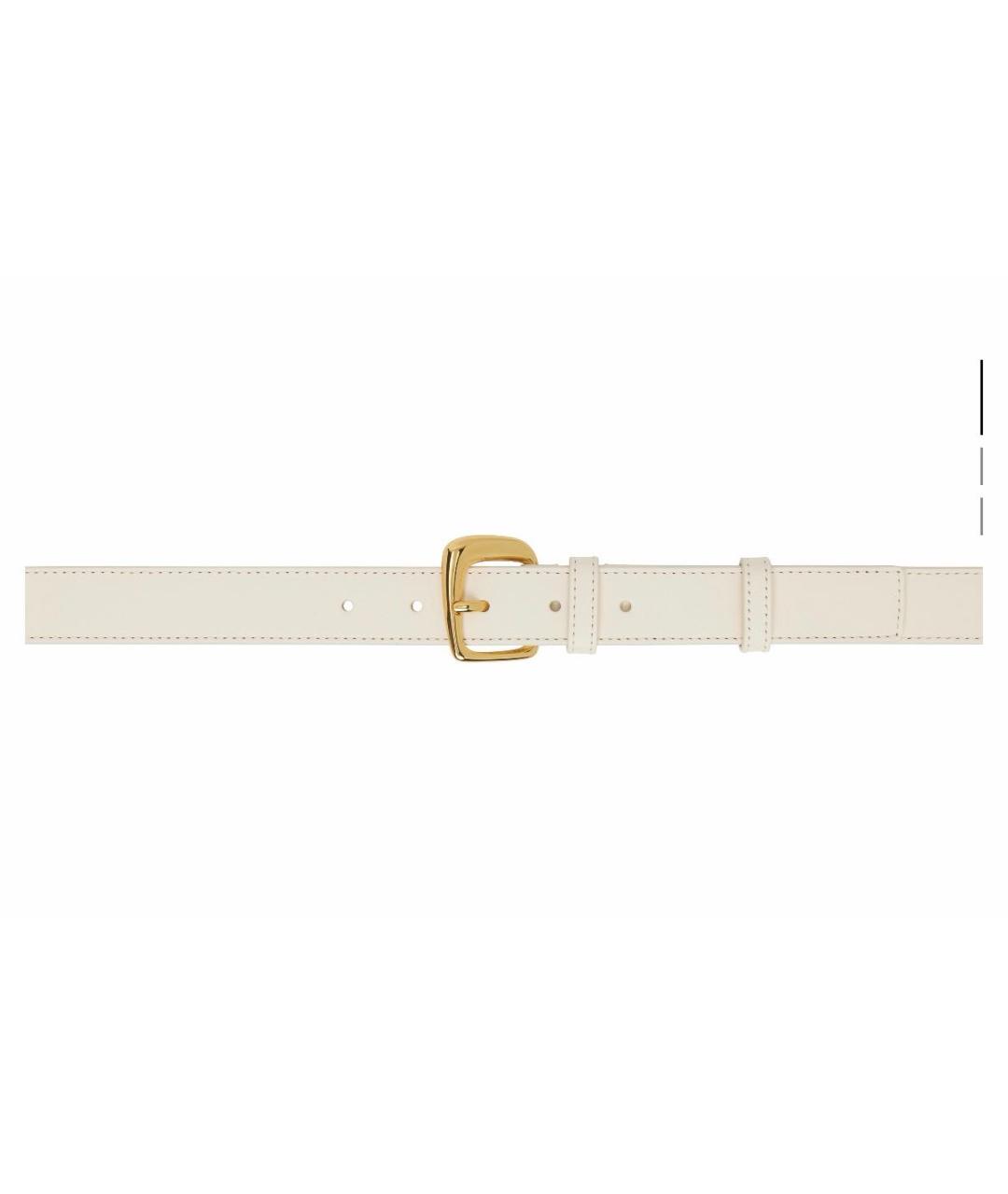 JACQUEMUS Бежевый кожаный ремень, фото 5