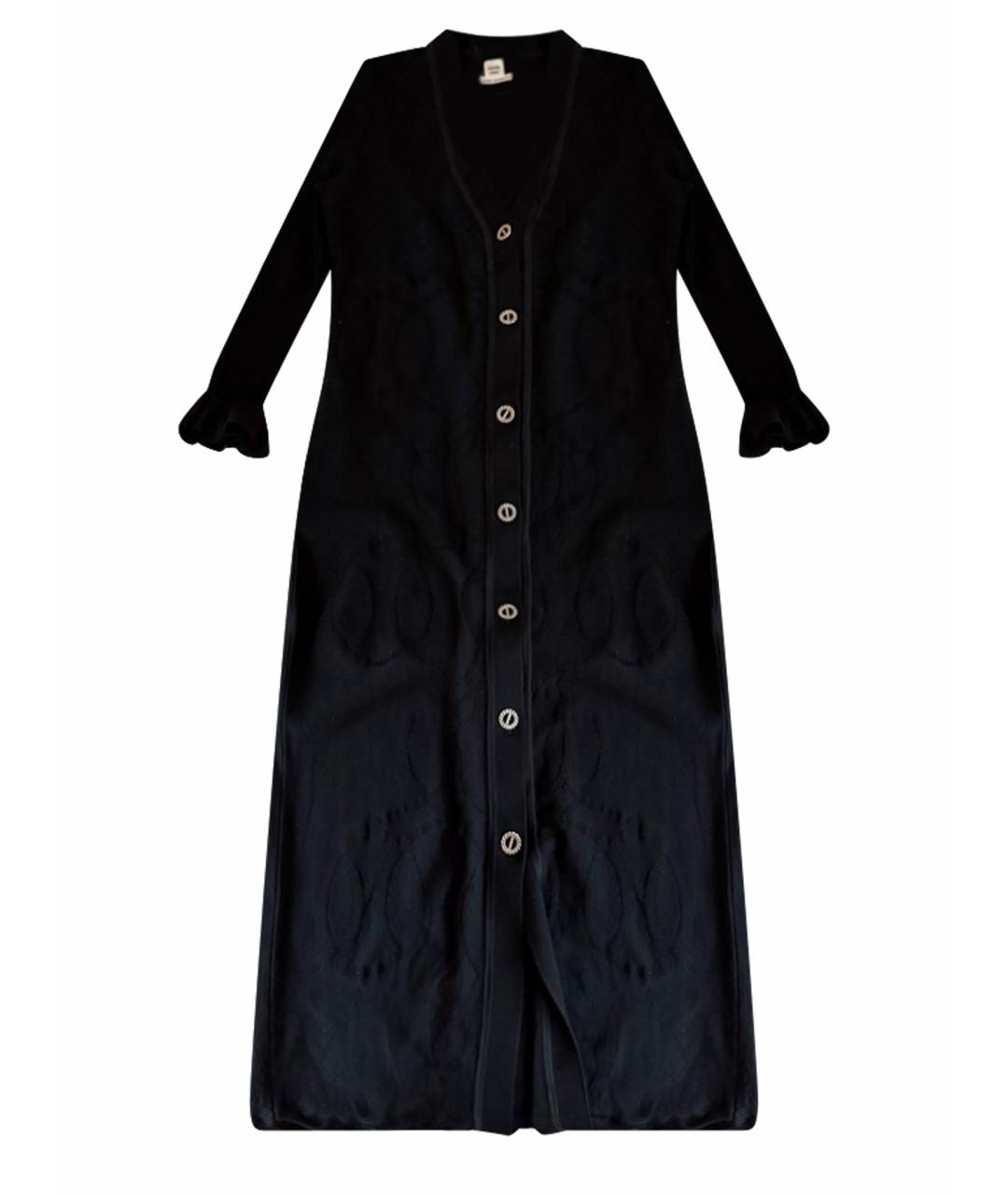 HERMES Черный шерстяной кардиган, фото 1