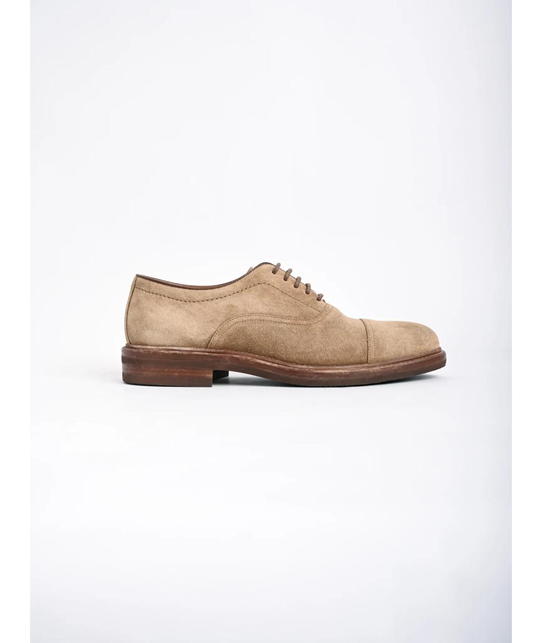 BRUNELLO CUCINELLI Оранжевое кожаные туфли, фото 7