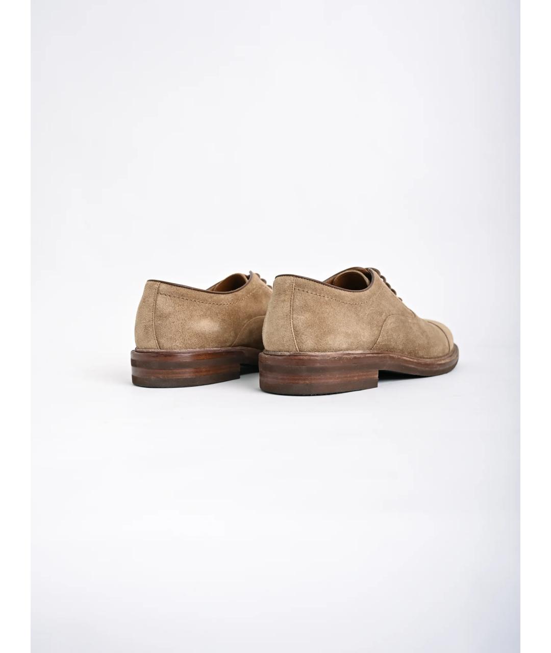 BRUNELLO CUCINELLI Оранжевое кожаные туфли, фото 3