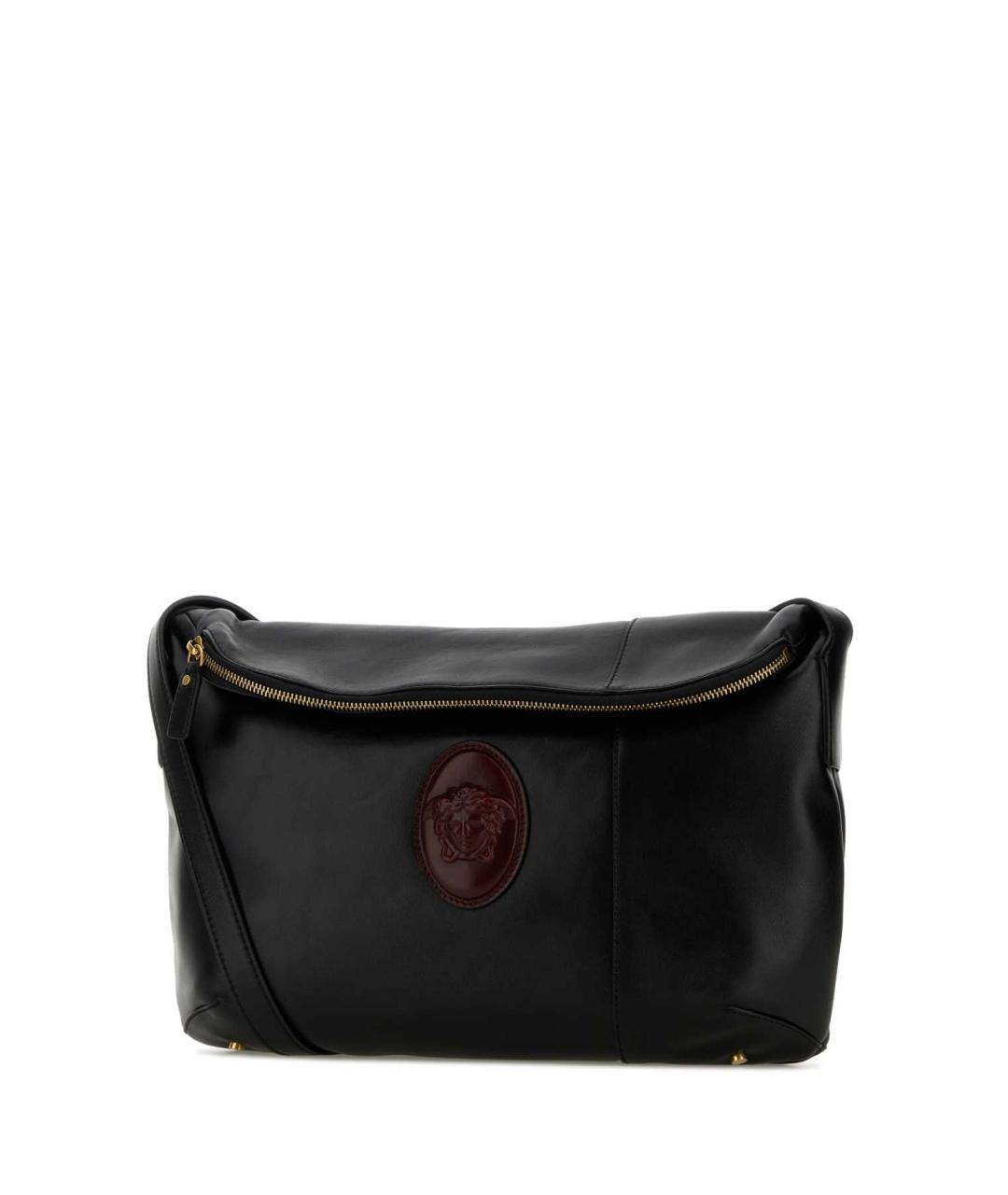 VERSACE Черная кожаная сумка на плечо, фото 2