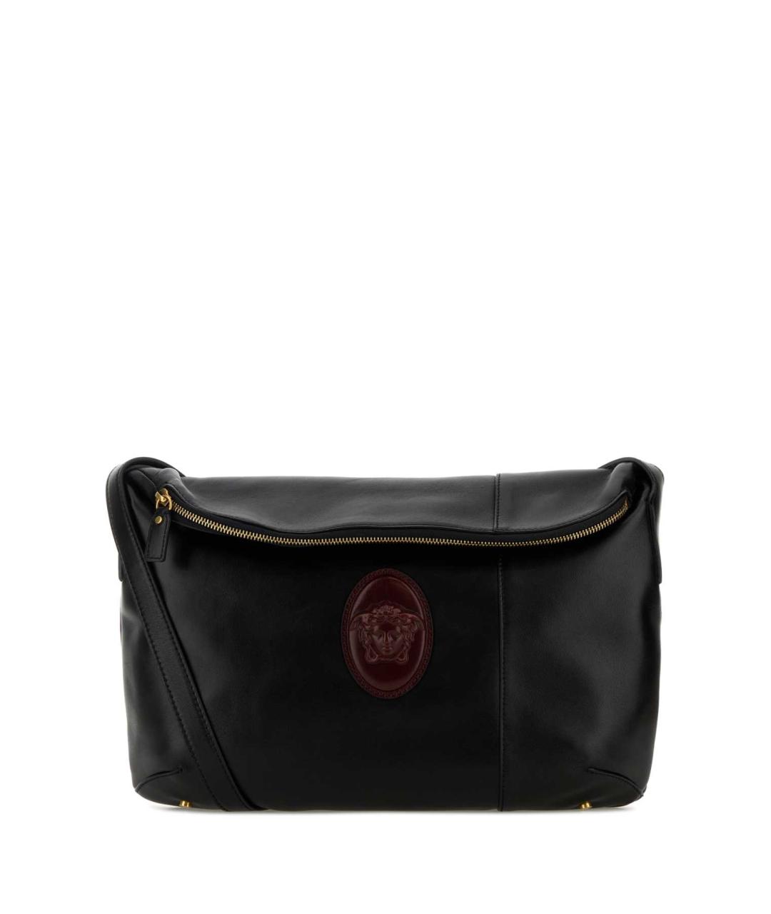 VERSACE Черная кожаная сумка на плечо, фото 1