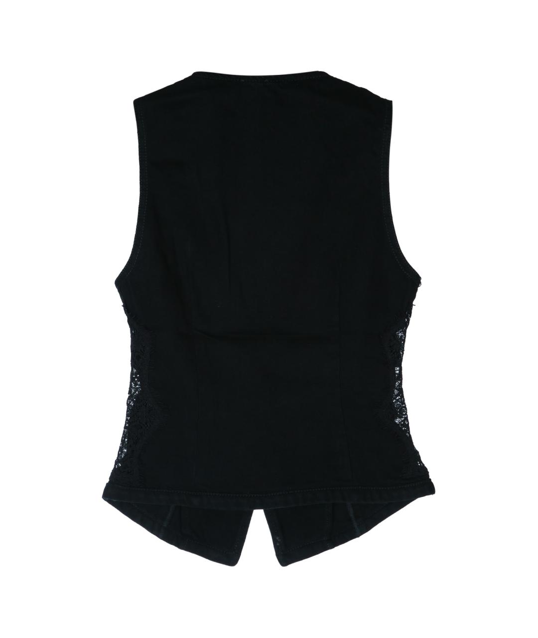 PINKO Черный хлопковый жилет, фото 2