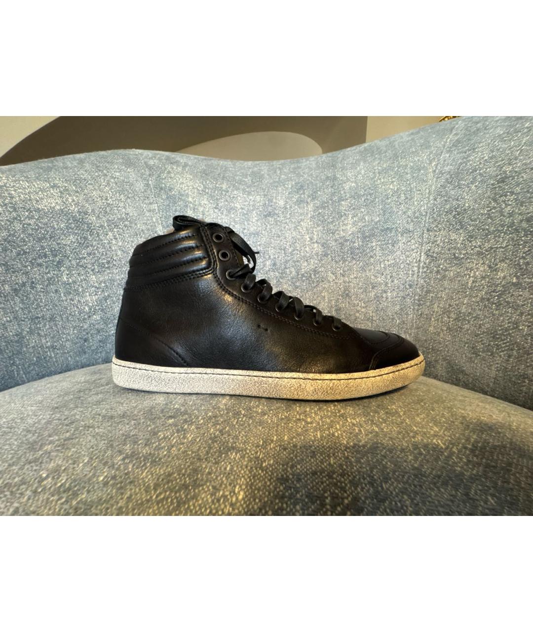 SANTONI Черные кожаные высокие ботинки, фото 8