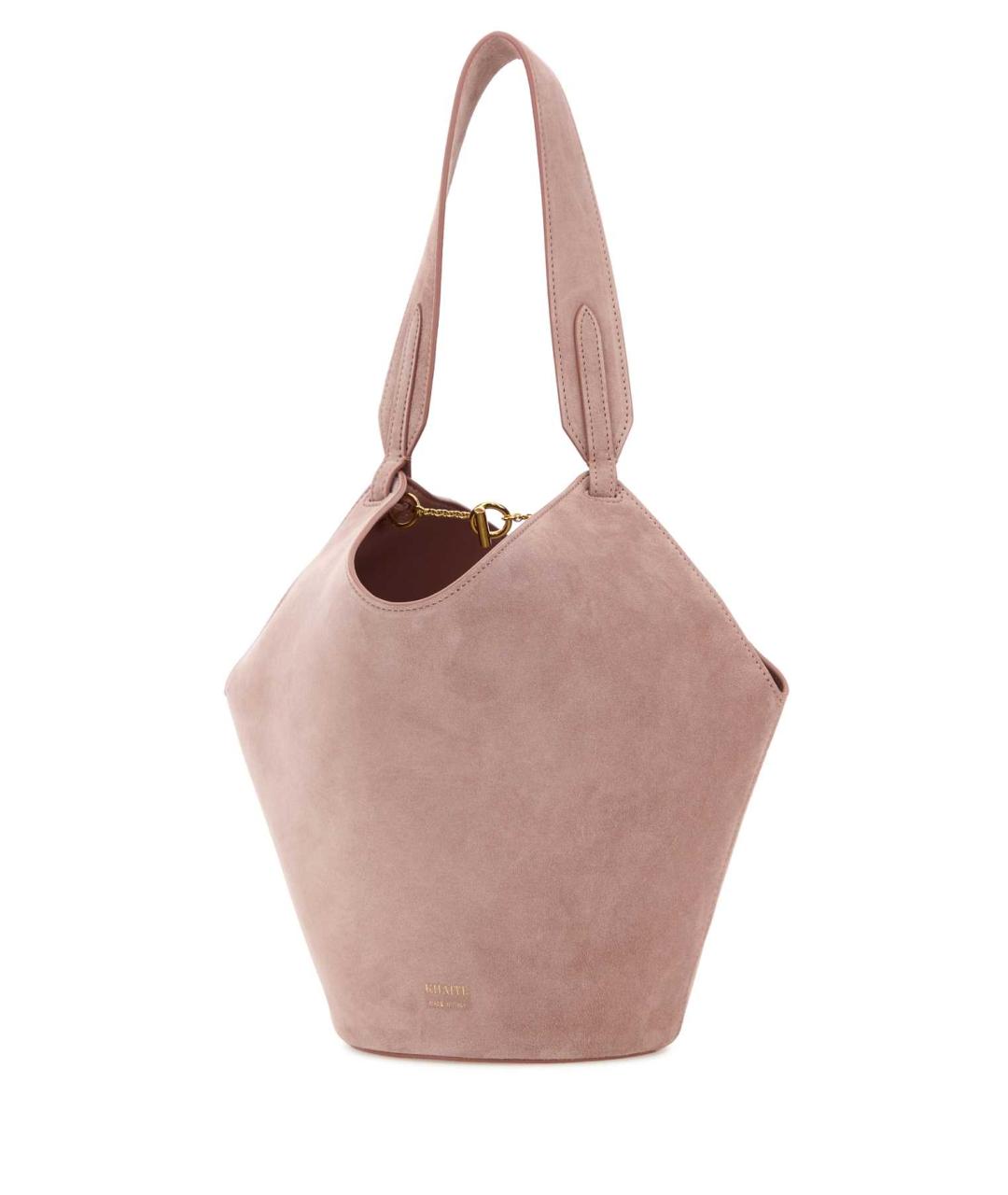 KHAITE Розовая кожаная сумка тоут, фото 2