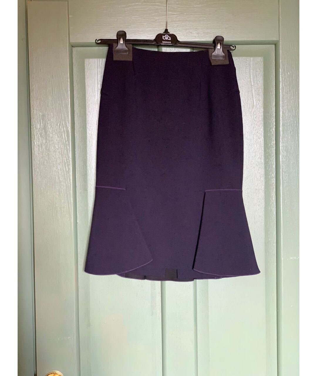 ROLAND MOURET Фиолетовая полиэстеровая юбка миди, фото 5