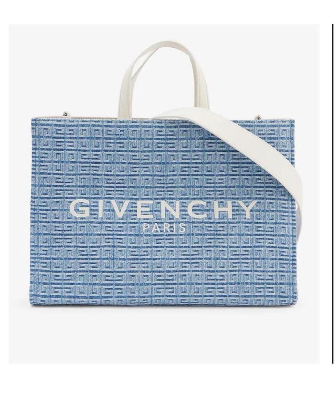 GIVENCHY Голубая деним сумка тоут, фото 9