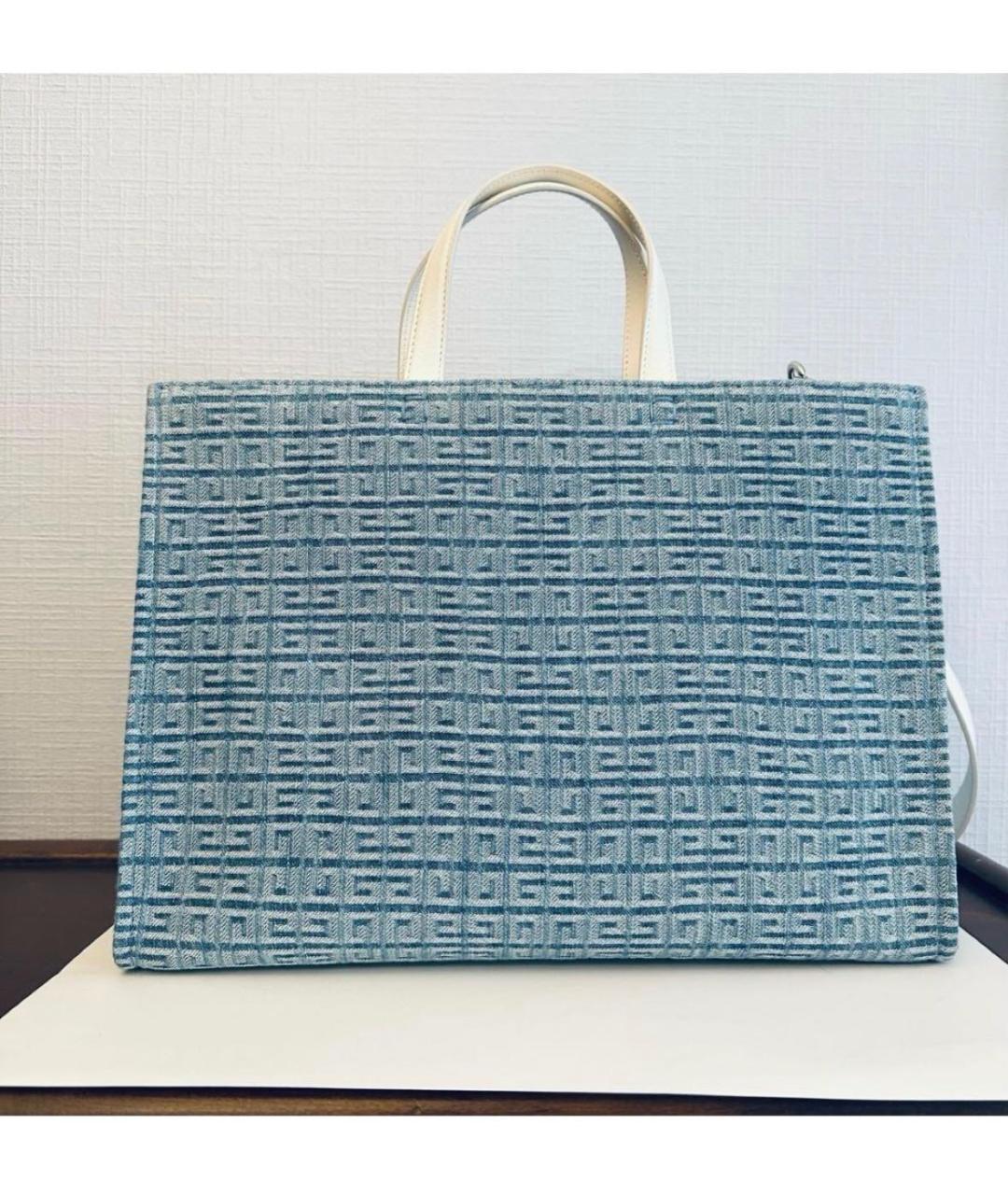 GIVENCHY Голубая деним сумка тоут, фото 3