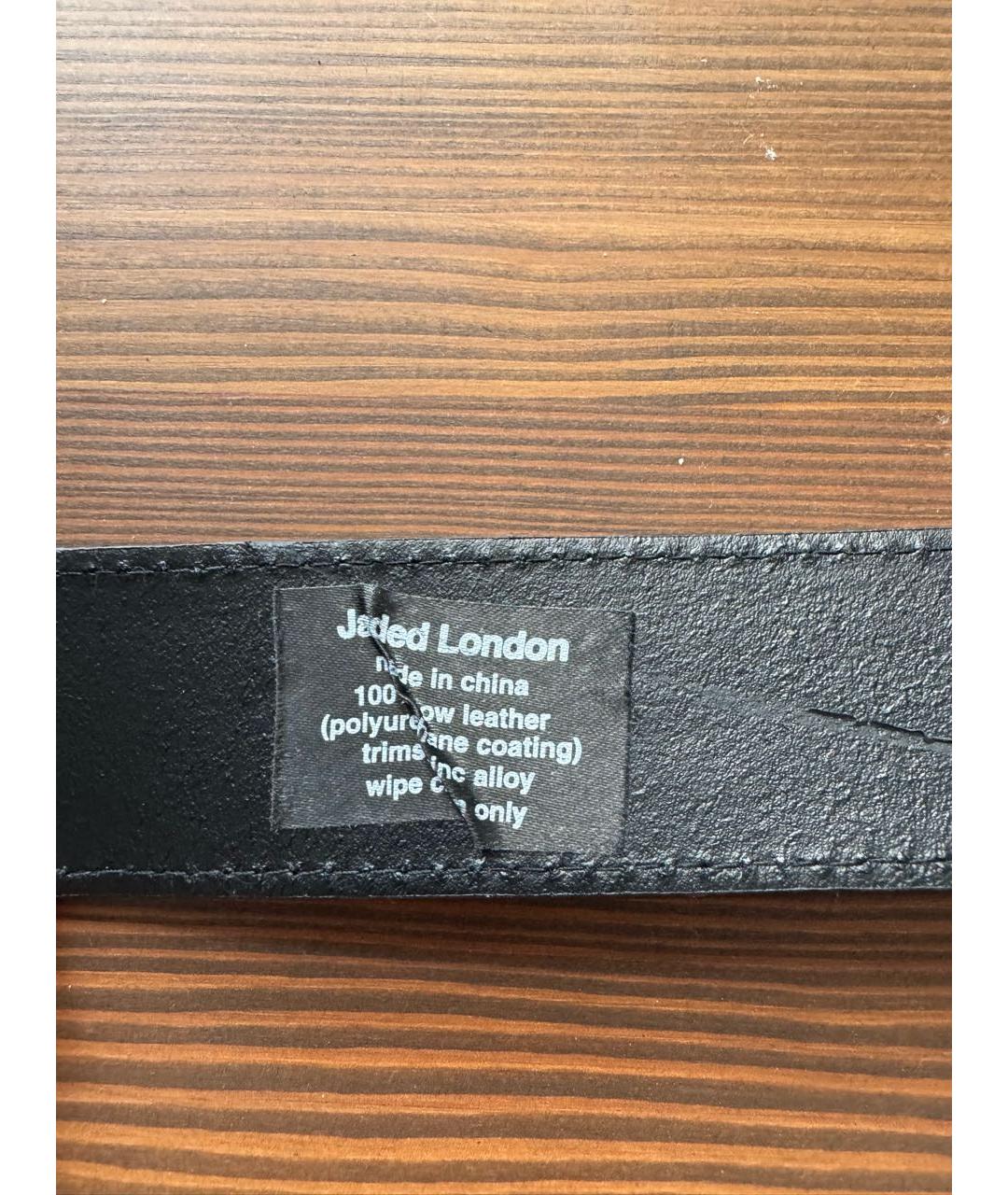 JADED LONDON Черный кожаный ремень, фото 3