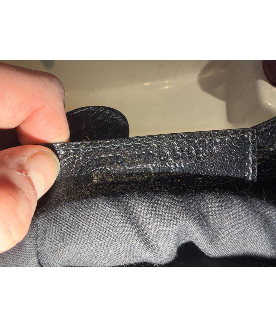 BALENCIAGA Черная кожаная сумка через плечо, фото 3