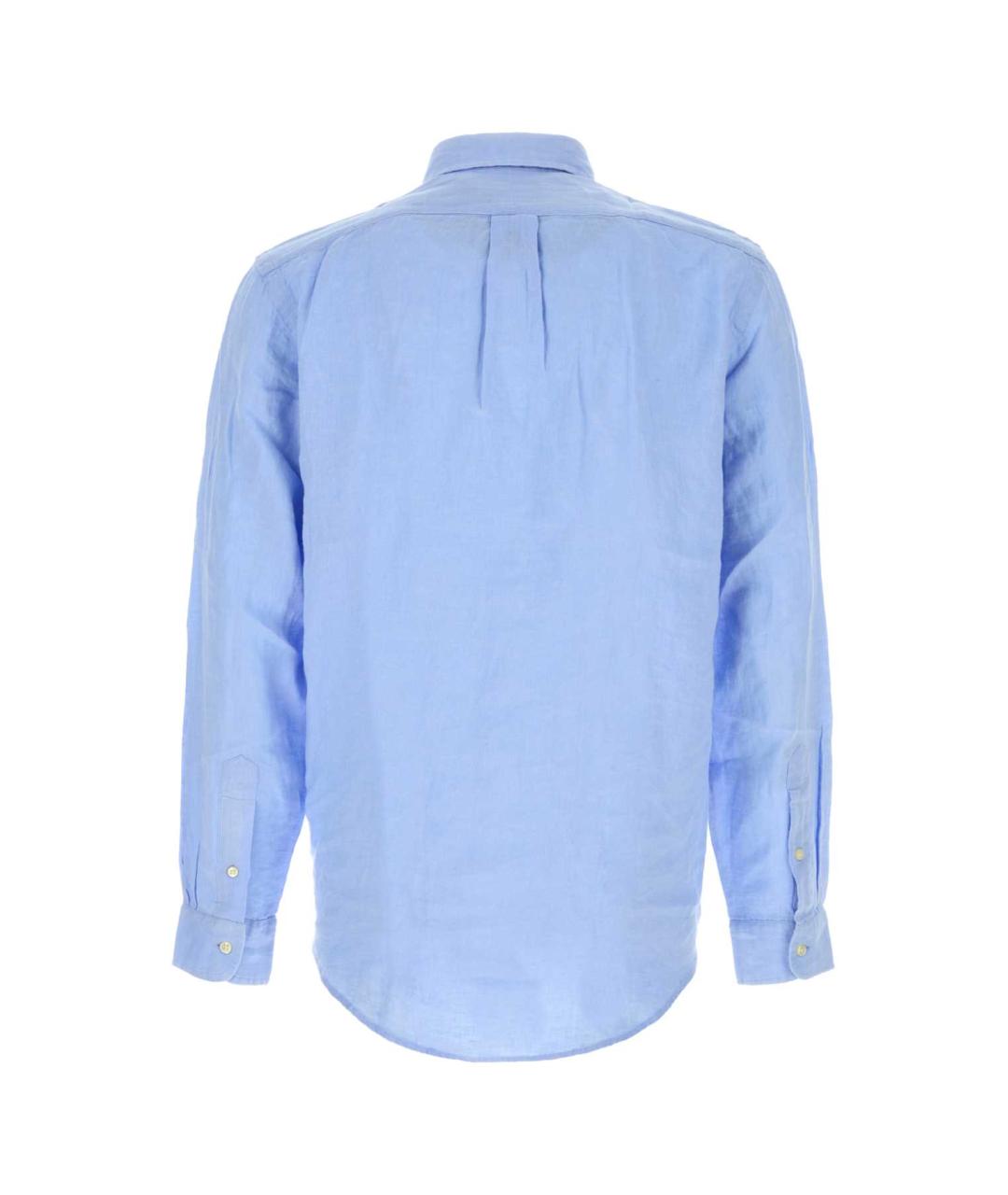 POLO RALPH LAUREN Голубая хлопковая кэжуал рубашка, фото 2