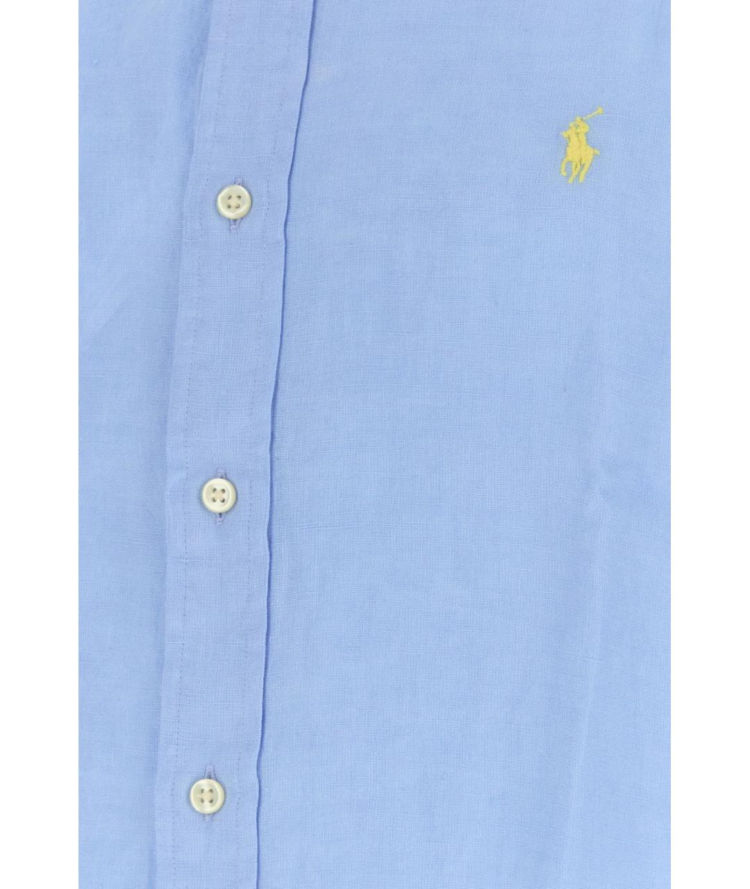 POLO RALPH LAUREN Голубая хлопковая кэжуал рубашка, фото 3